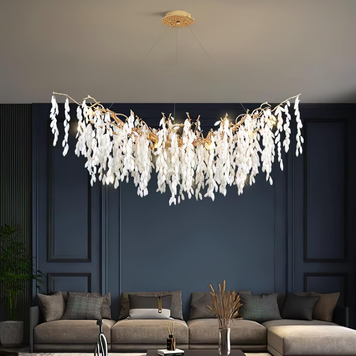 Florealis Cascading Crystal Chandelier-Neutral Decor