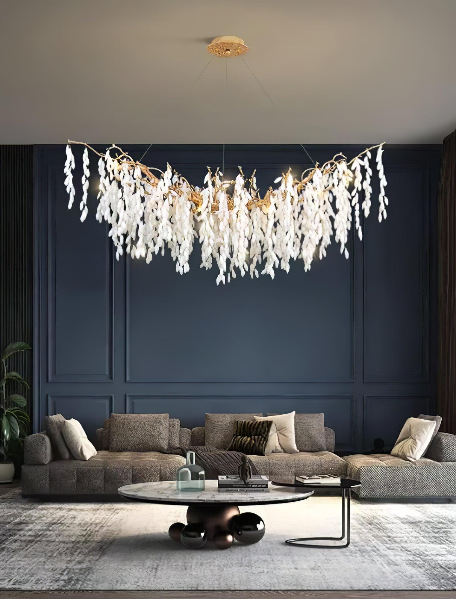 Florealis Cascading Crystal Chandelier-Neutral Decor
