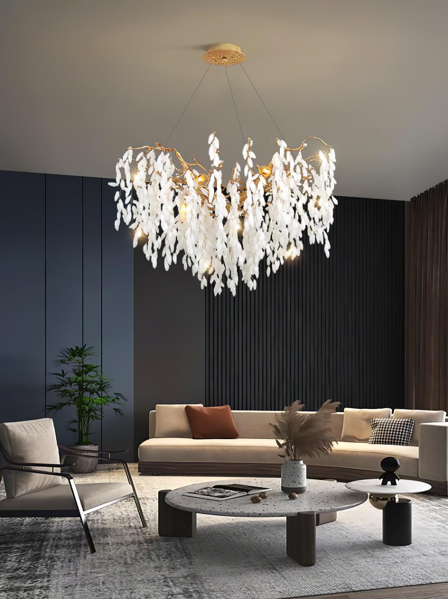 Florealis Cascading Crystal Chandelier-Neutral Decor