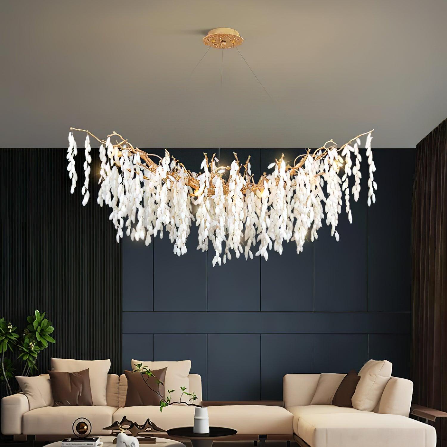 Florealis Cascading Crystal Chandelier-Neutral Decor
