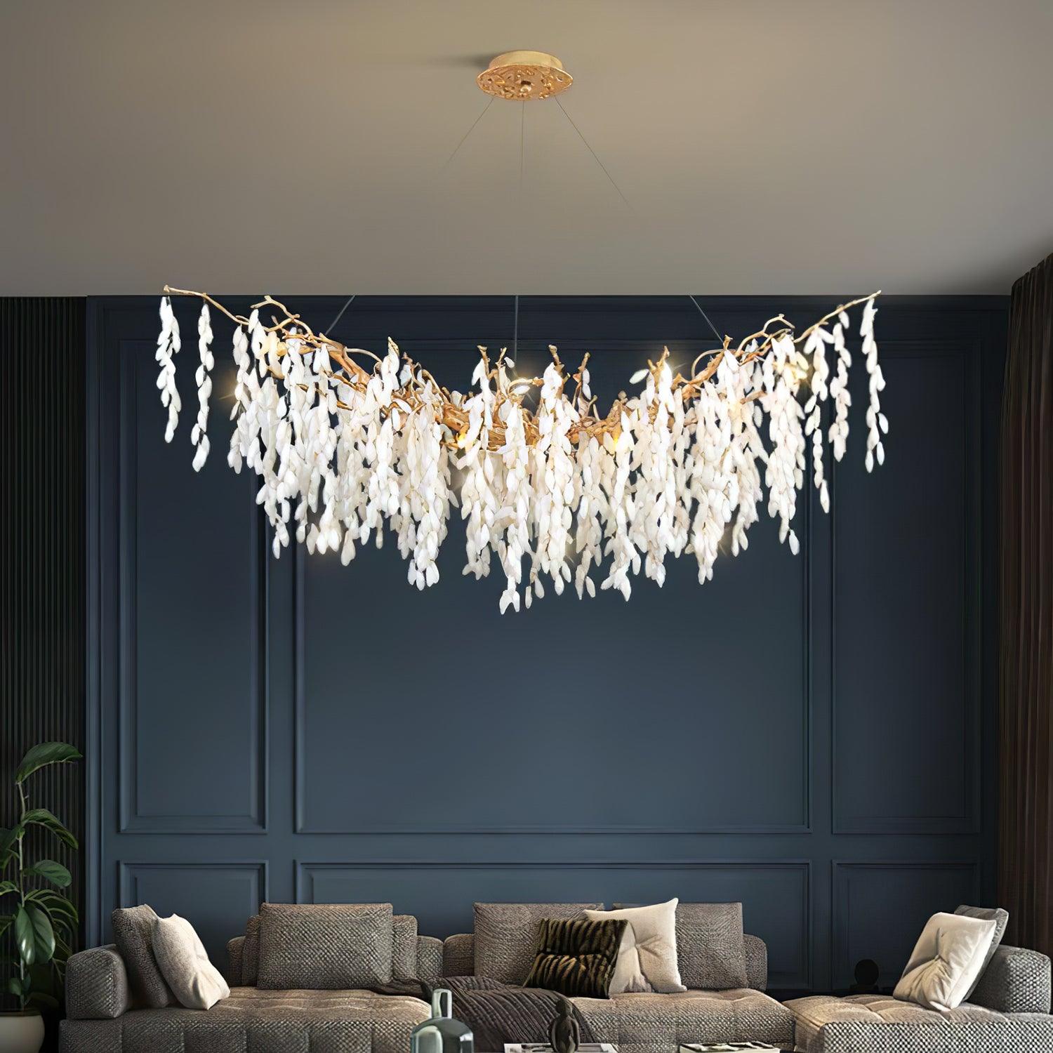 Florealis Cascading Crystal Chandelier-Neutral Decor