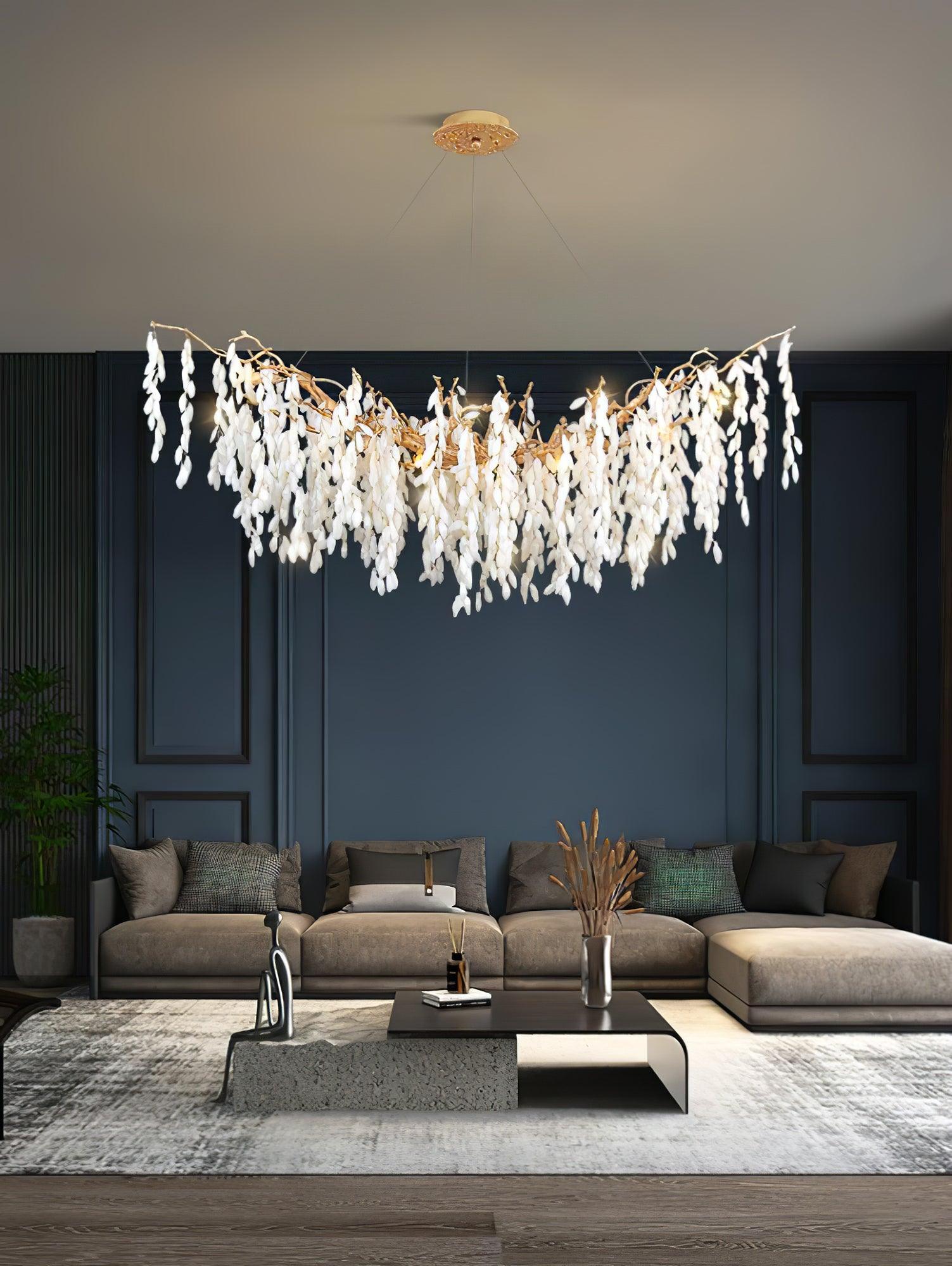 Florealis Cascading Crystal Chandelier-Neutral Decor