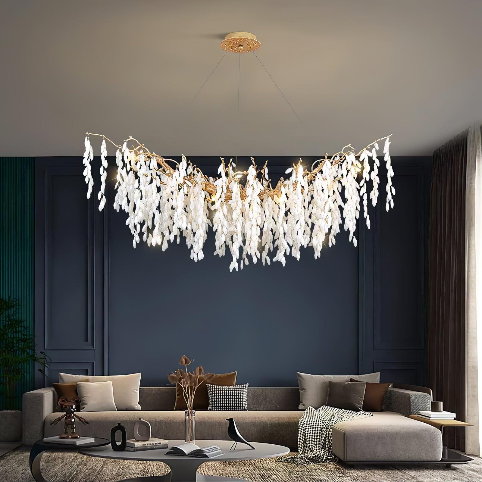 Florealis Cascading Crystal Chandelier-Neutral Decor