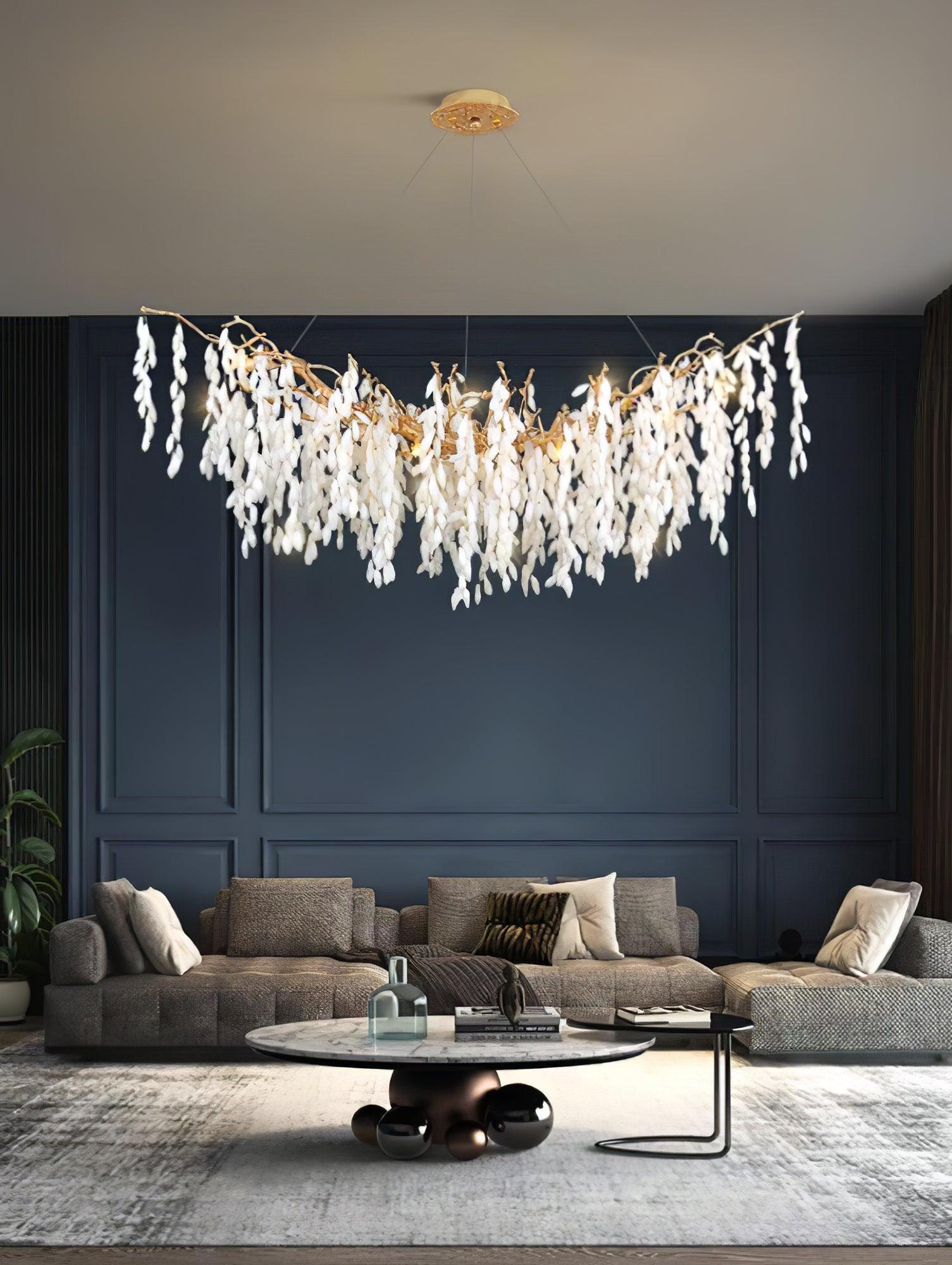 Florealis Cascading Crystal Chandelier-Neutral Decor