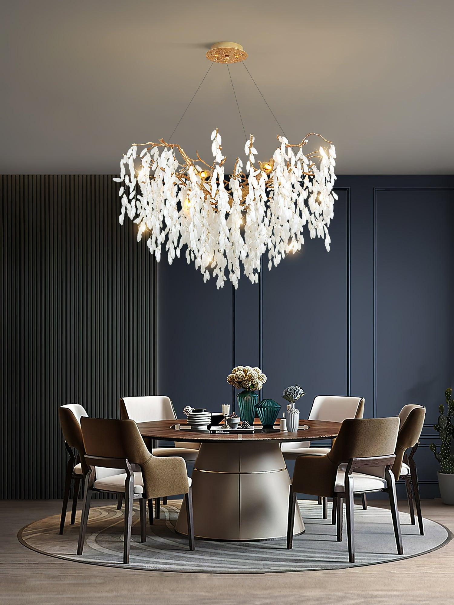 Florealis Cascading Crystal Chandelier-Neutral Decor