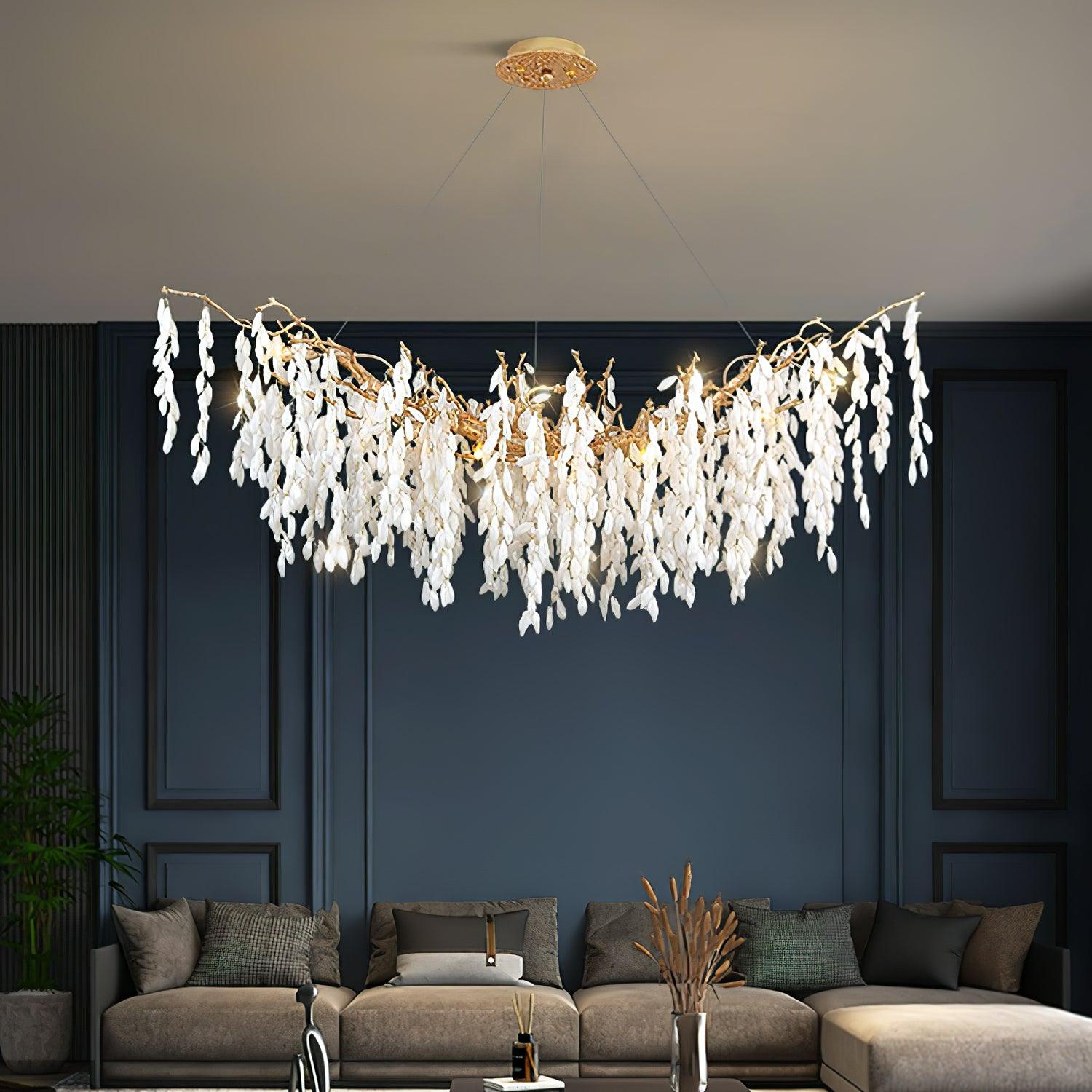 Florealis Cascading Crystal Chandelier-Neutral Decor