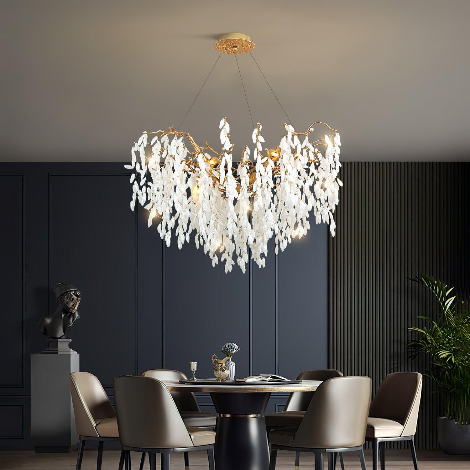 Florealis Cascading Crystal Chandelier-Neutral Decor