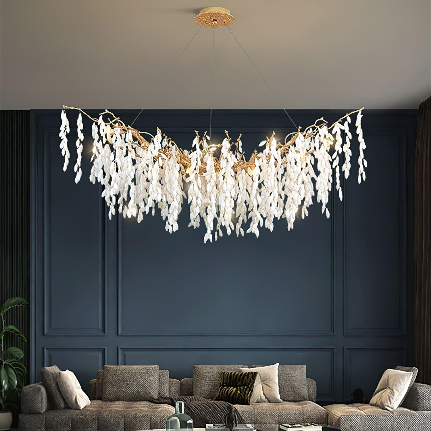 Florealis Cascading Crystal Chandelier-Neutral Decor