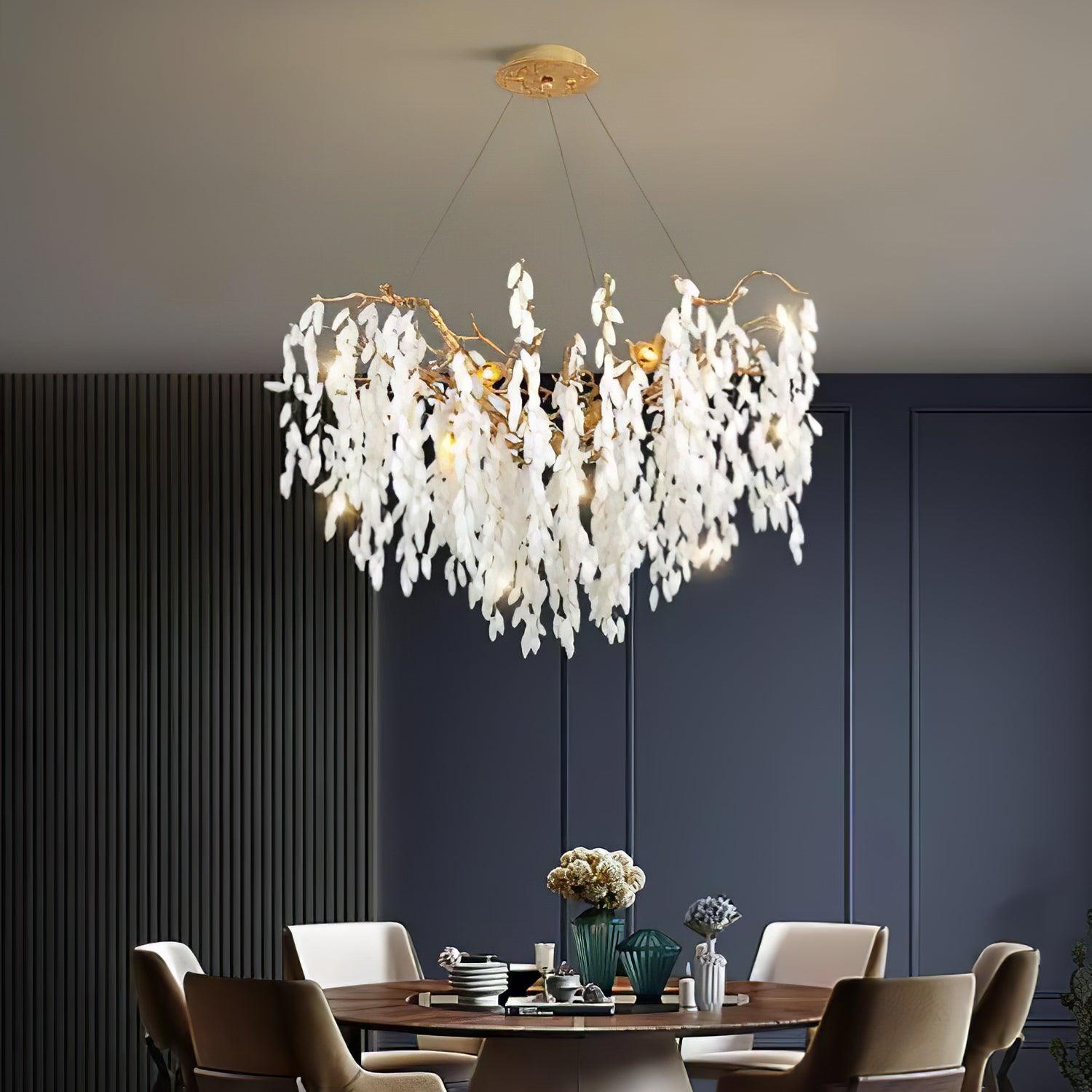 Florealis Cascading Crystal Chandelier-Neutral Decor