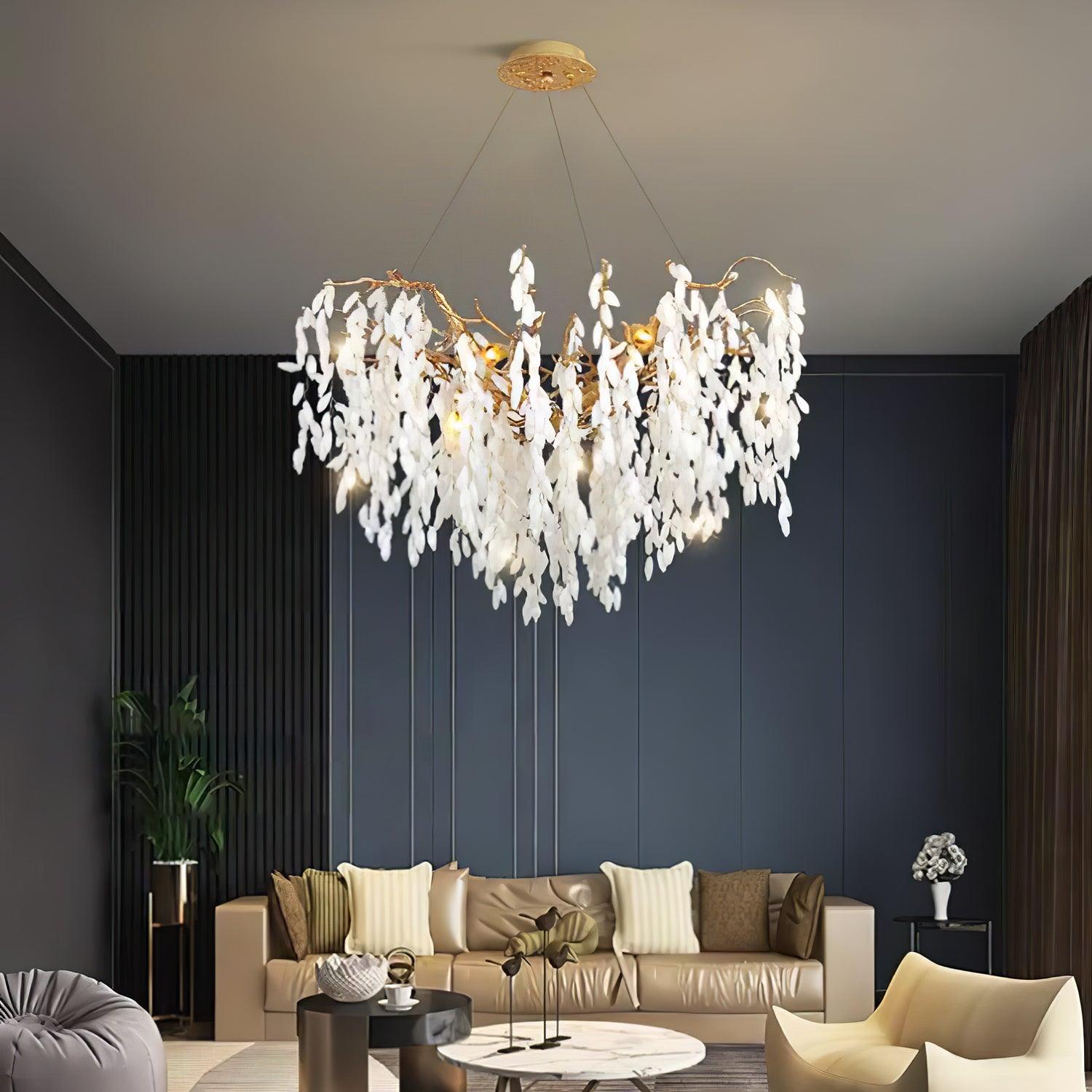 Florealis Cascading Crystal Chandelier-Neutral Decor