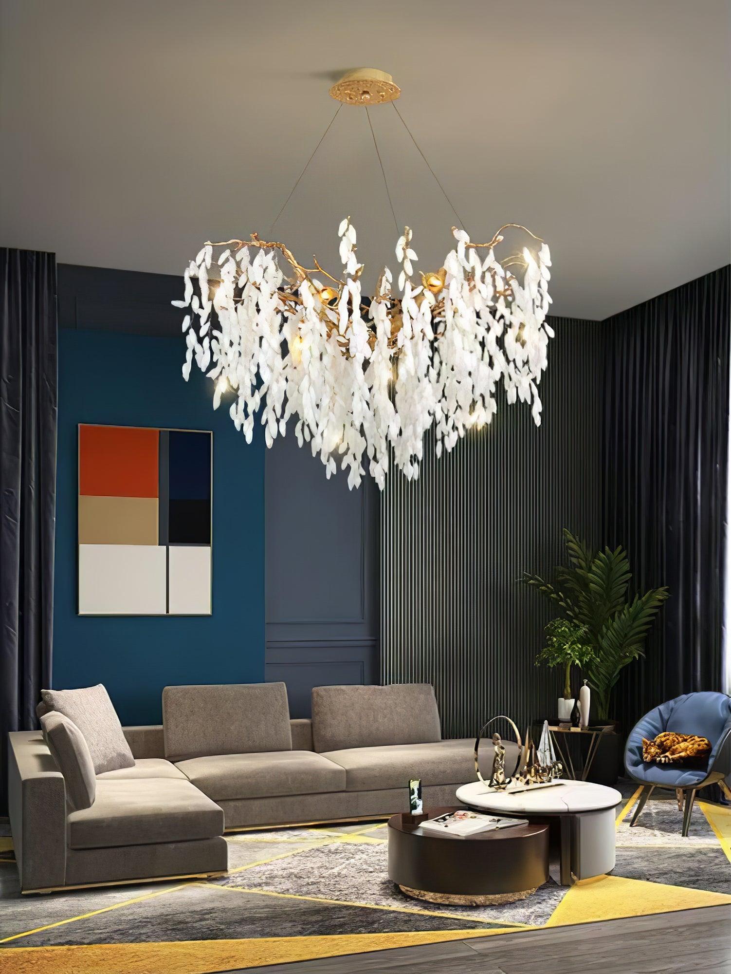 Florealis Cascading Crystal Chandelier-Neutral Decor