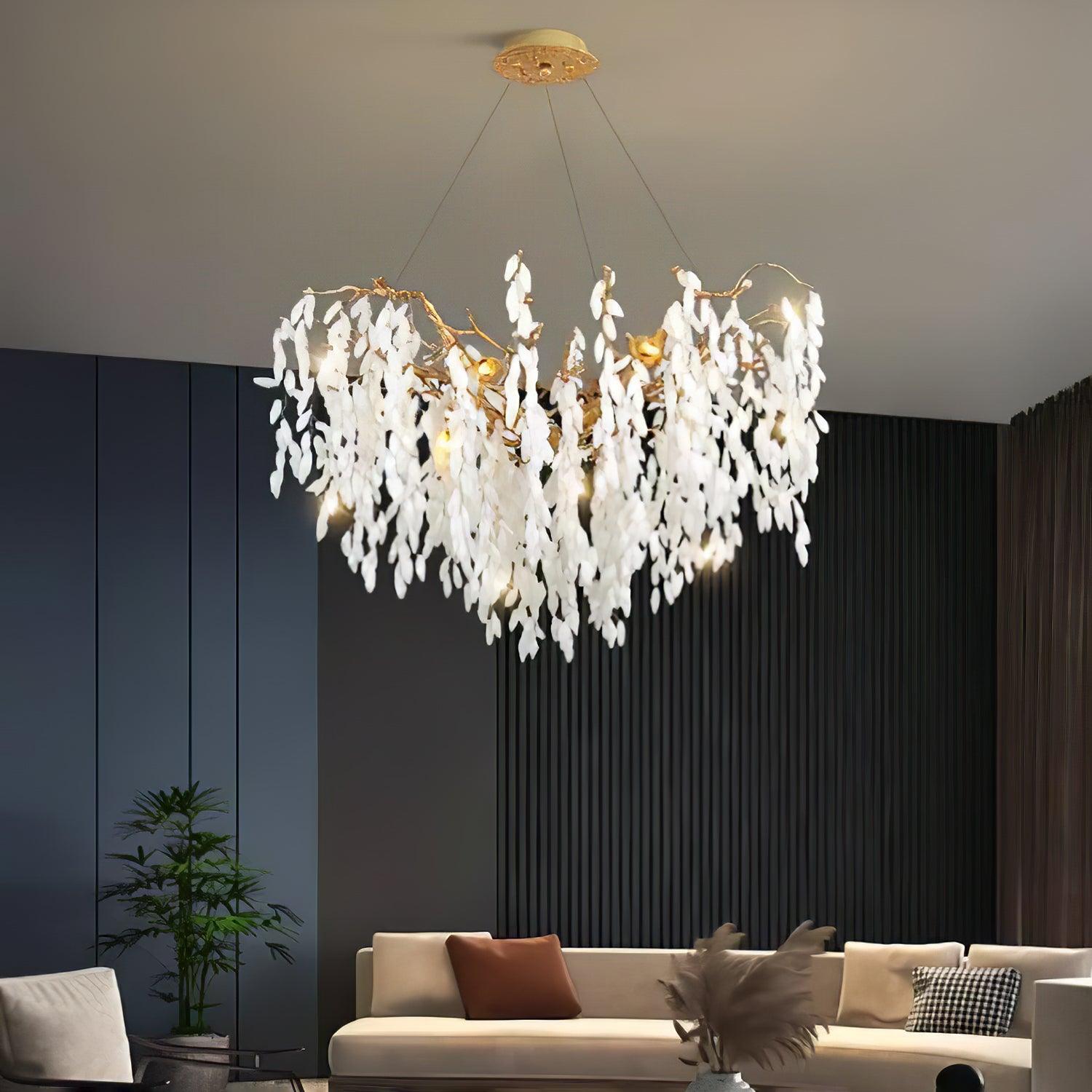 Florealis Cascading Crystal Chandelier-Neutral Decor