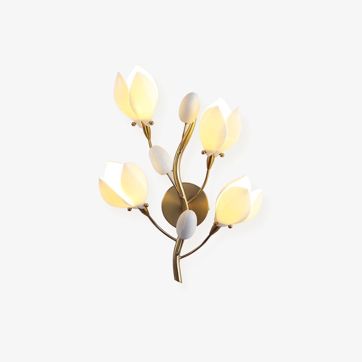 Dirixa Magnolia Elegance Ceramic Wall Lamp-Neutral Decor