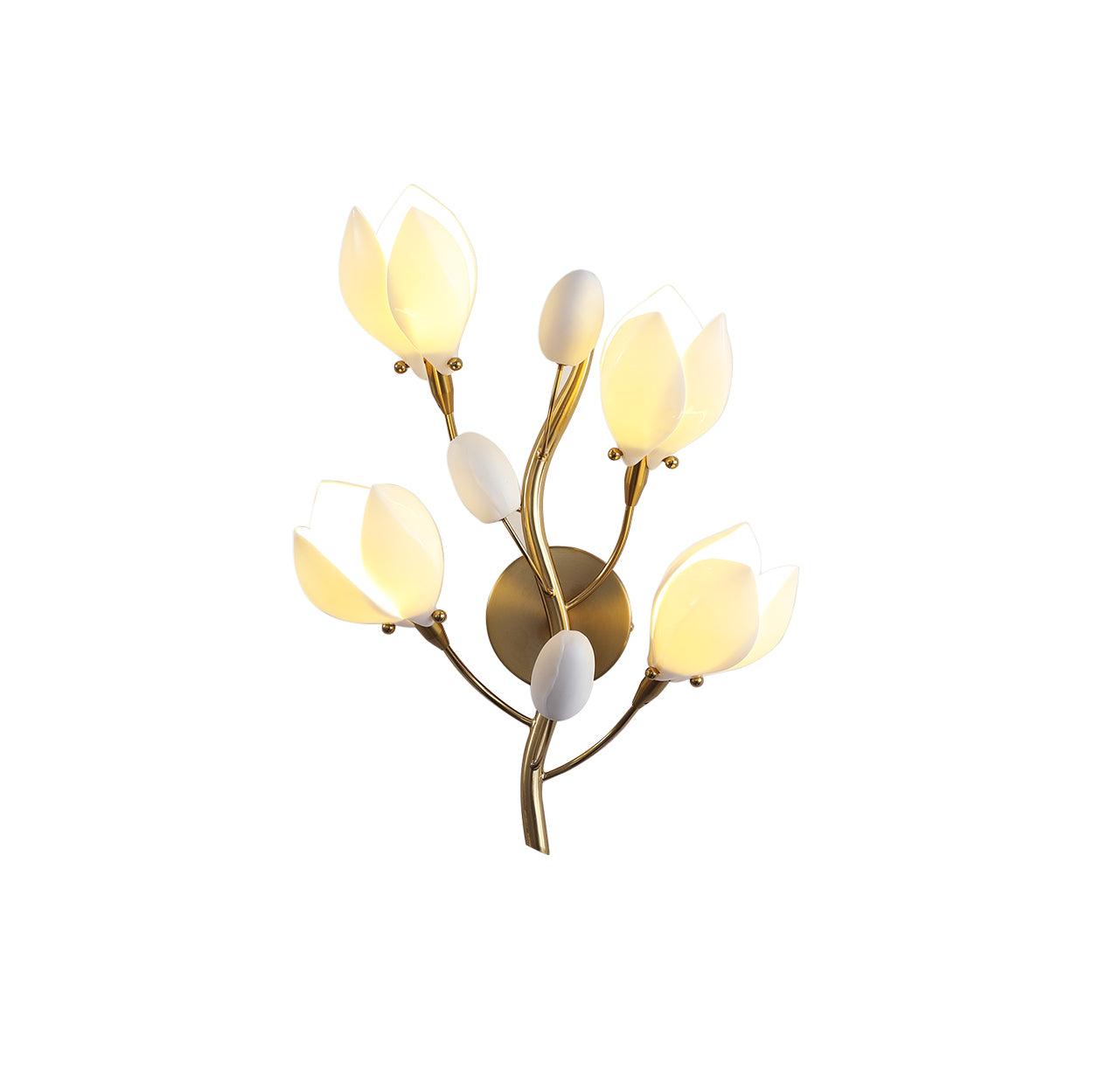 Dirixa Magnolia Elegance Ceramic Wall Lamp-Neutral Decor