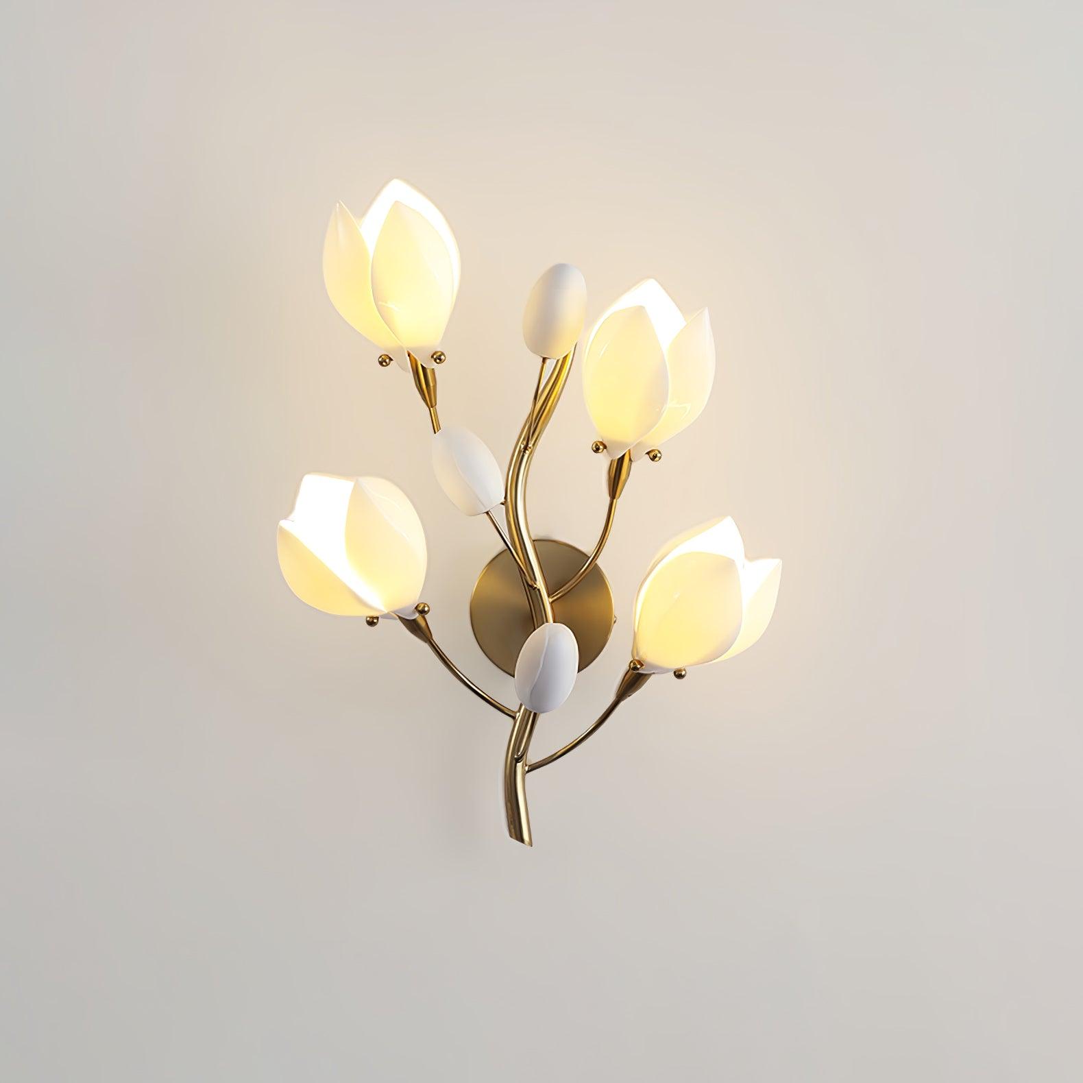 Dirixa Magnolia Elegance Ceramic Wall Lamp-Neutral Decor