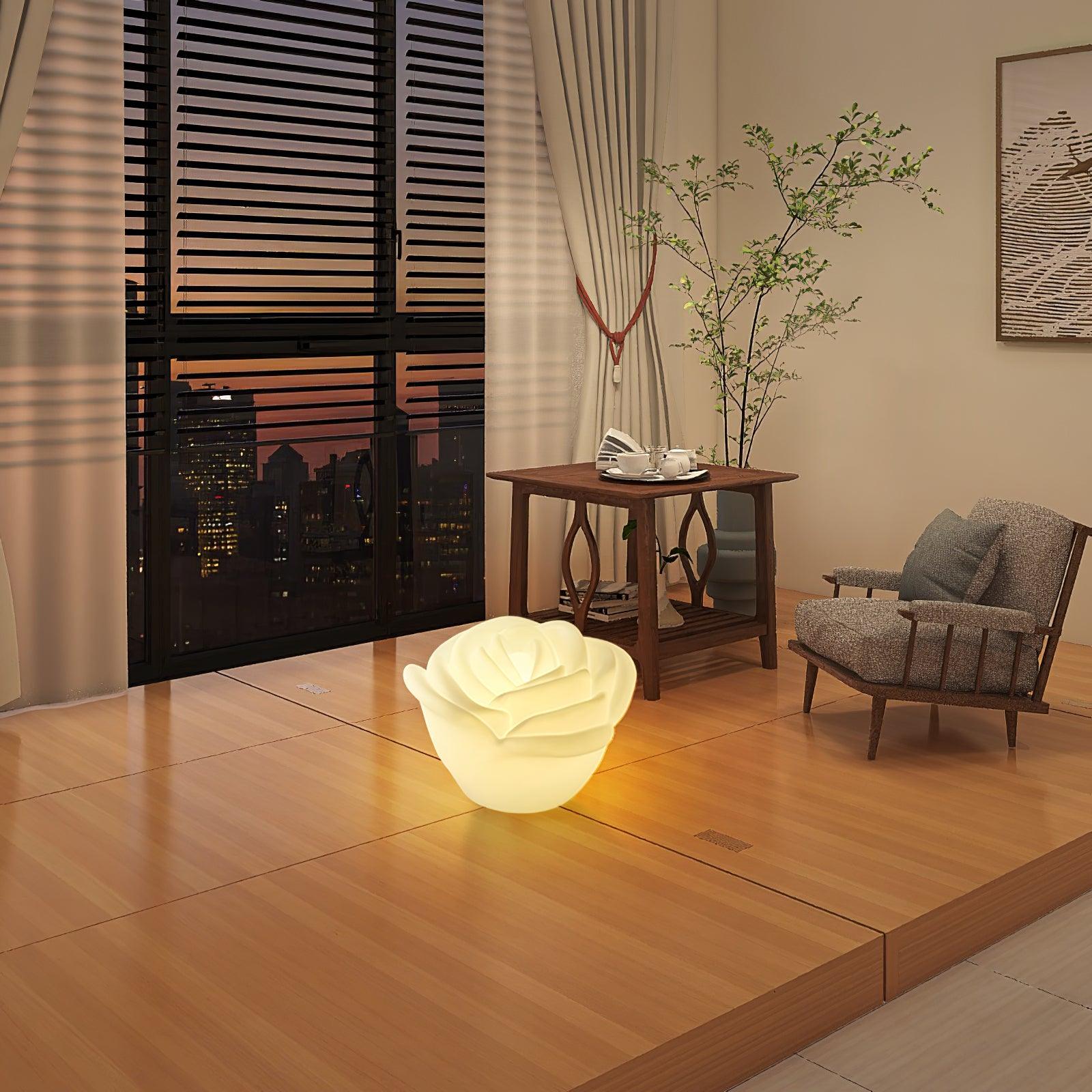 Rosebud Elegant Table Lamp-Neutral Decor