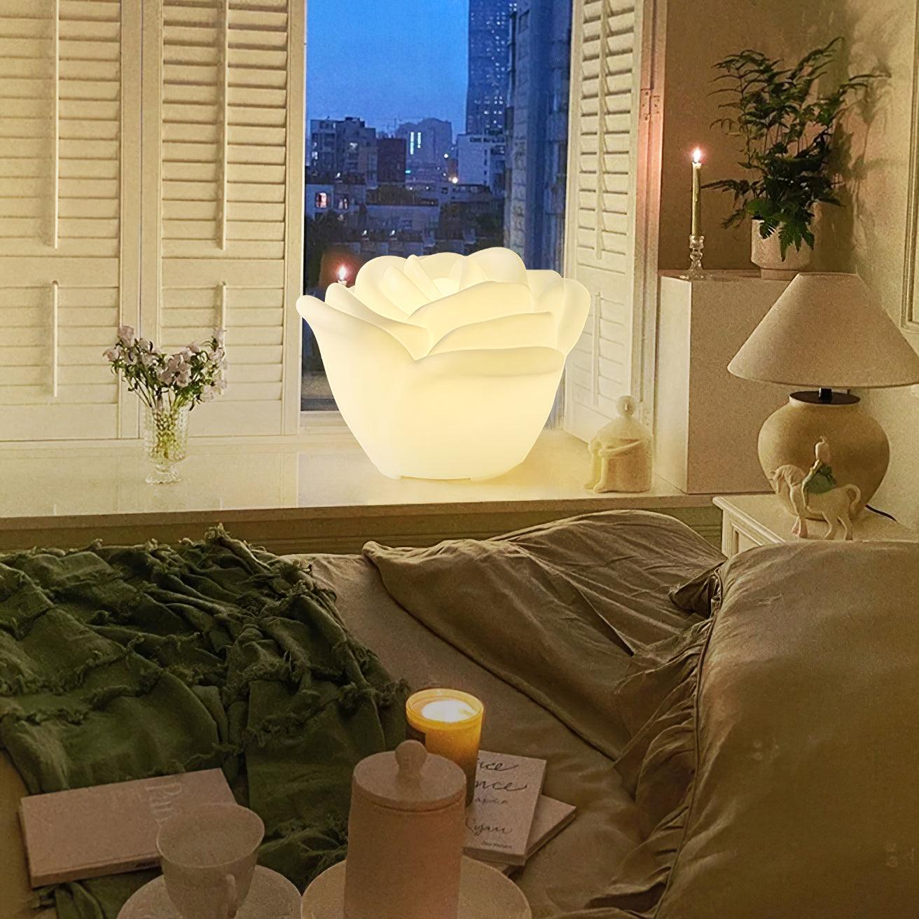 Rosebud Elegant Table Lamp-Neutral Decor