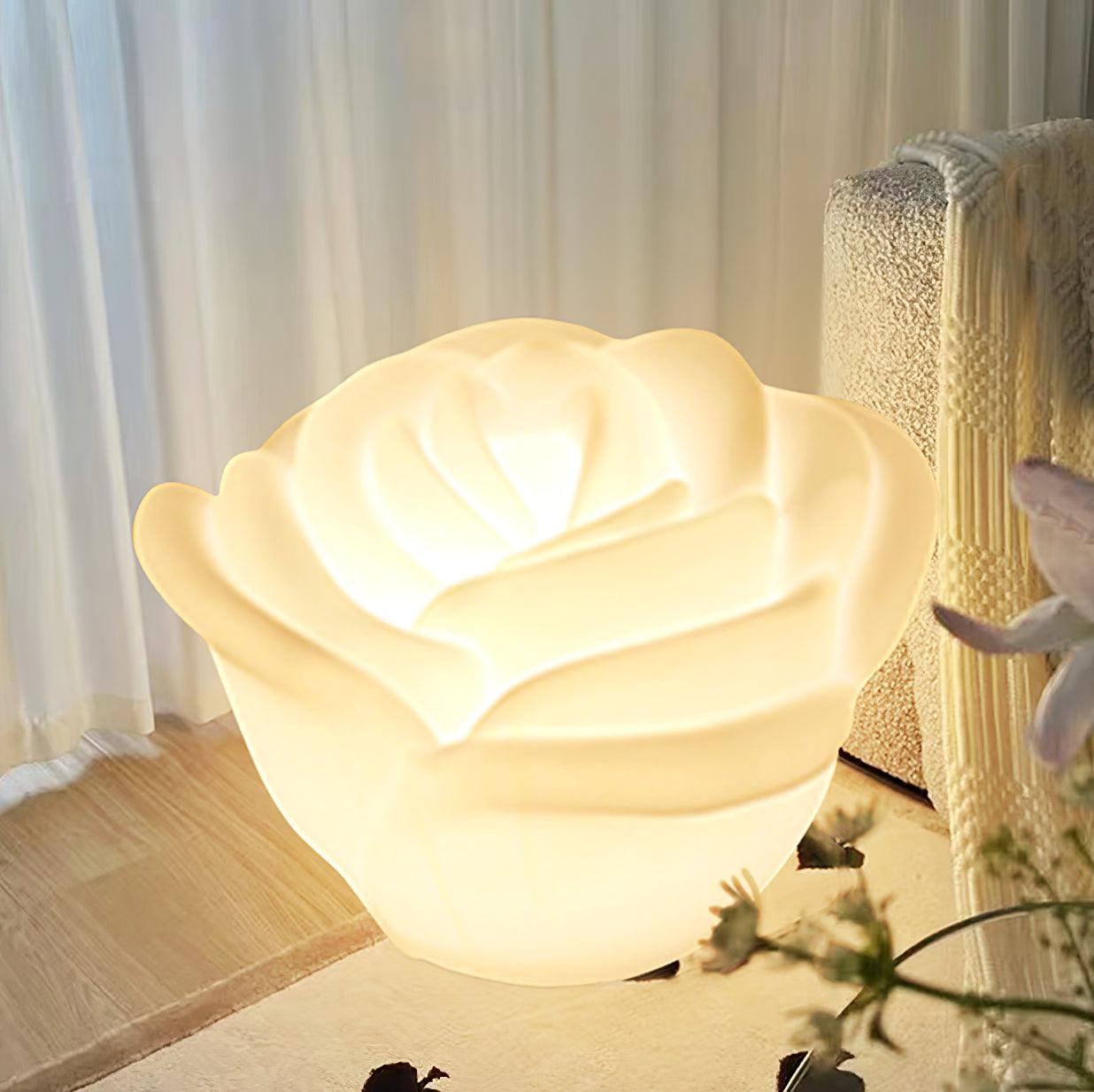 Rosebud Elegant Table Lamp-Neutral Decor
