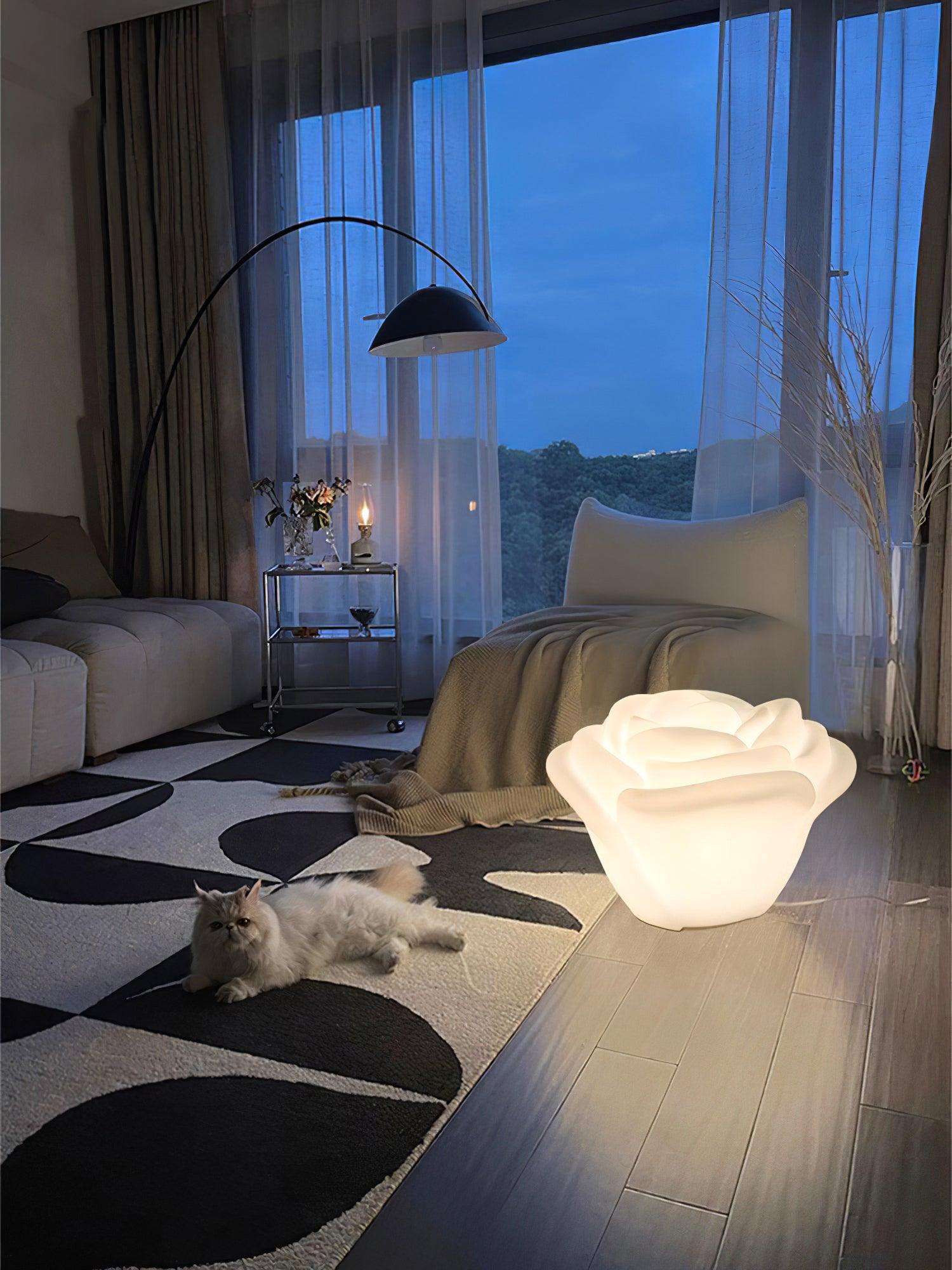 Rosebud Elegant Table Lamp-Neutral Decor