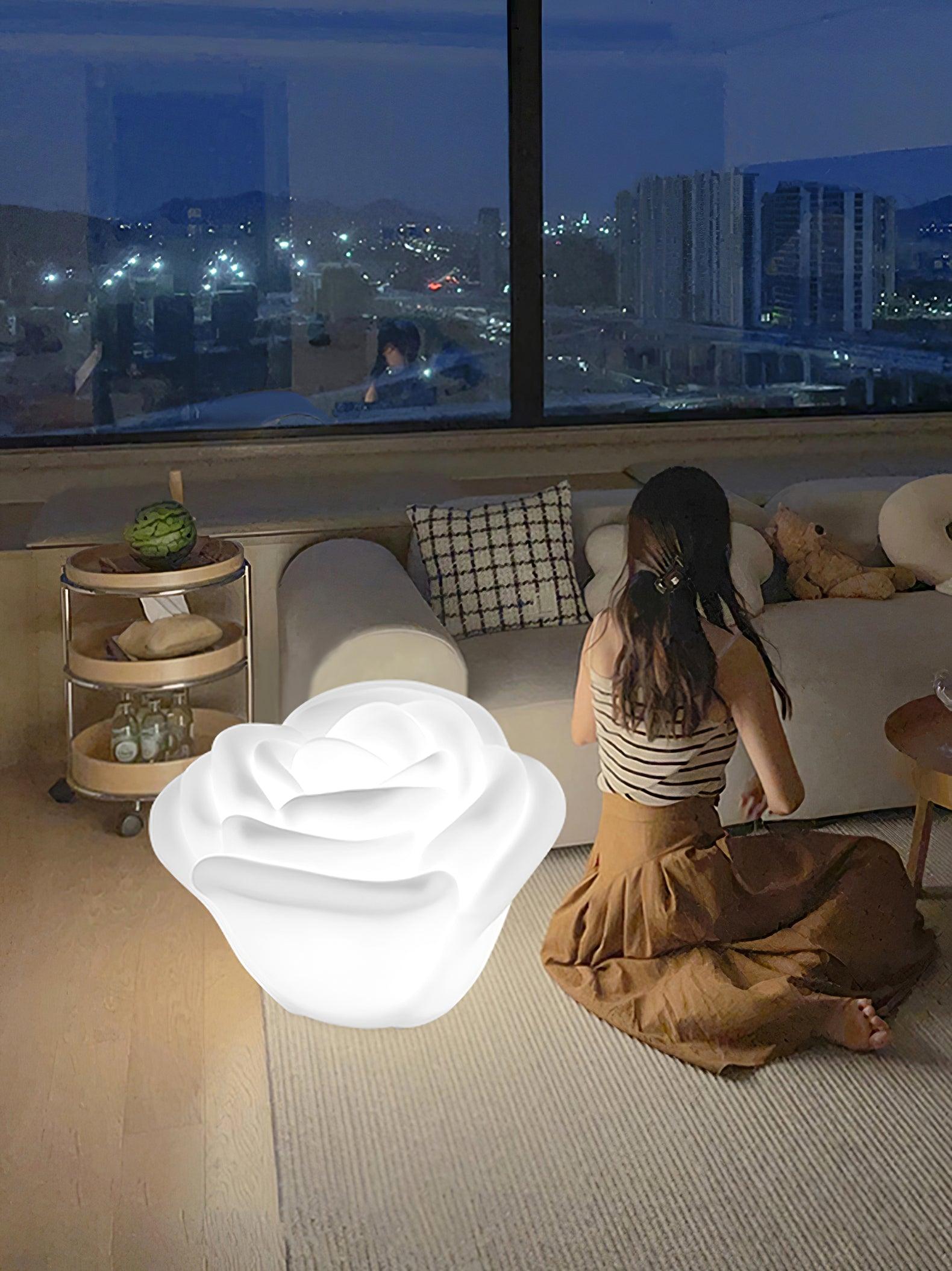 Rosebud Elegant Table Lamp-Neutral Decor