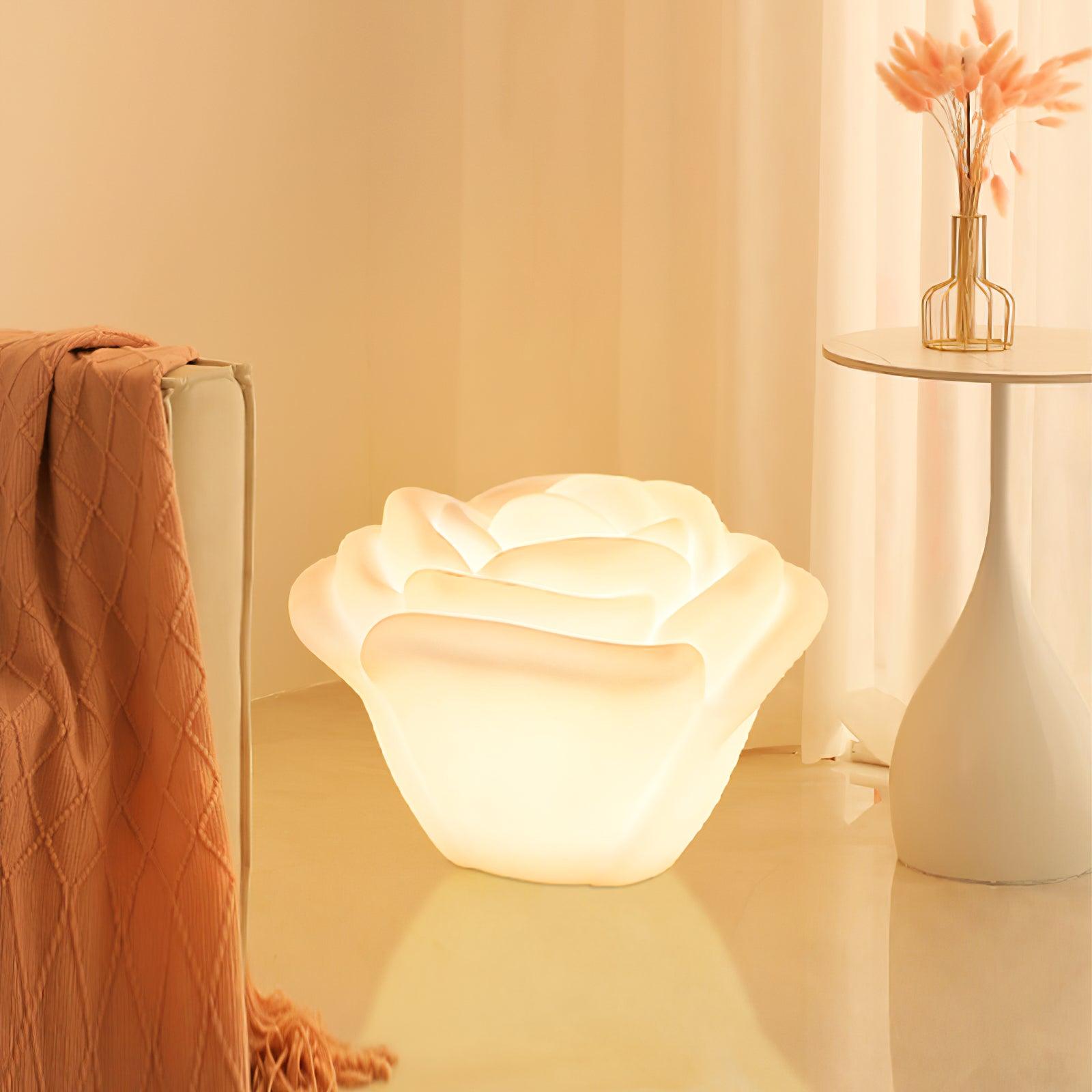Rosebud Elegant Table Lamp-Neutral Decor