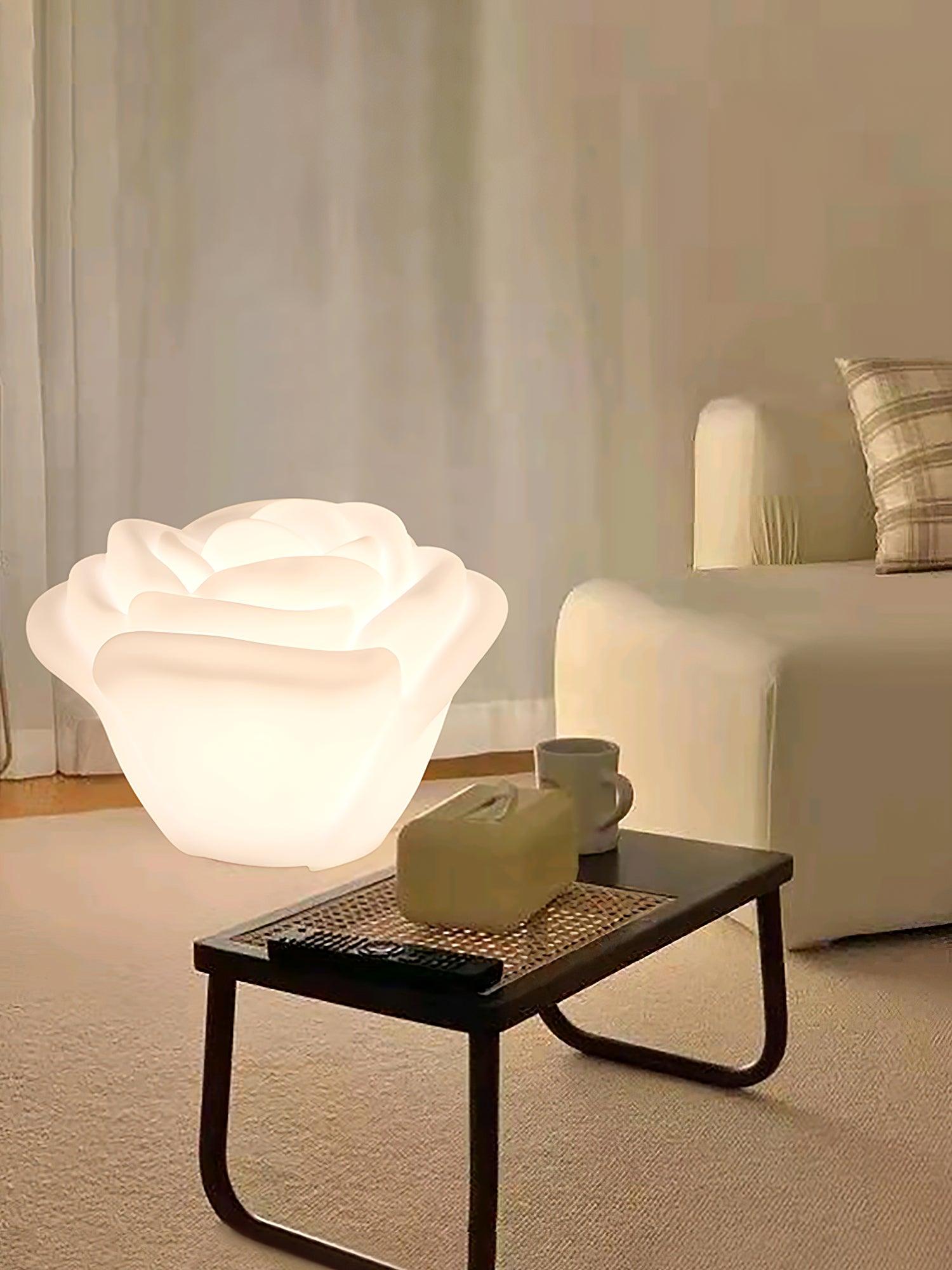 Rosebud Elegant Table Lamp-Neutral Decor