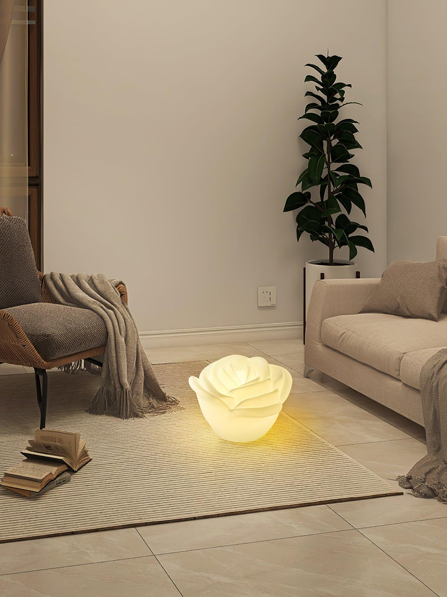Rosebud Elegant Table Lamp-Neutral Decor