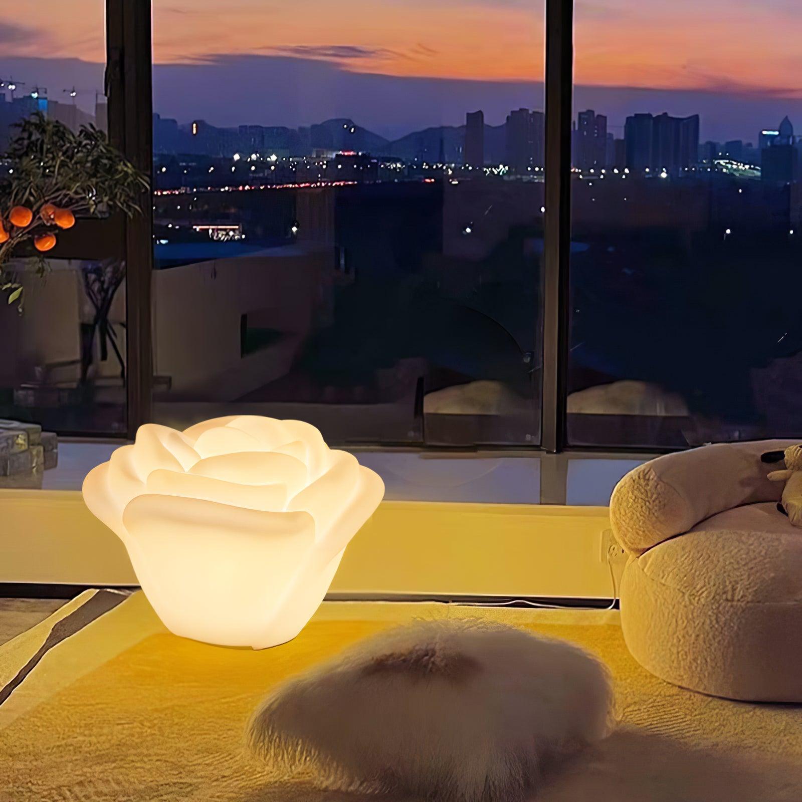 Rosebud Elegant Table Lamp-Neutral Decor
