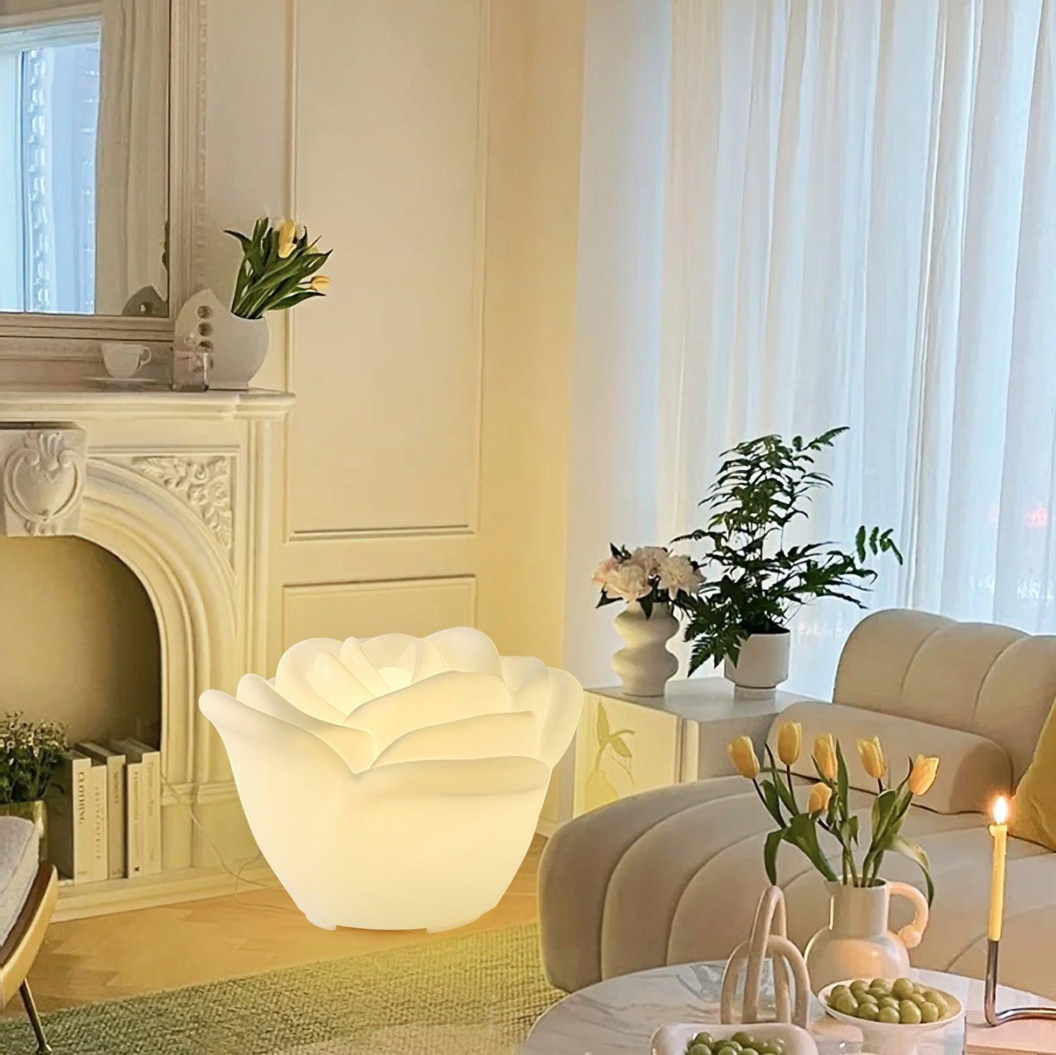 Rosebud Elegant Table Lamp-Neutral Decor