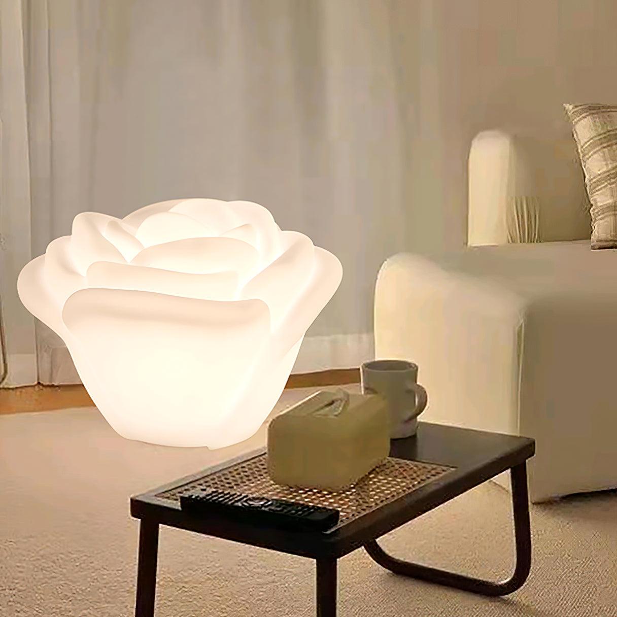 Rosebud Elegant Table Lamp-Neutral Decor