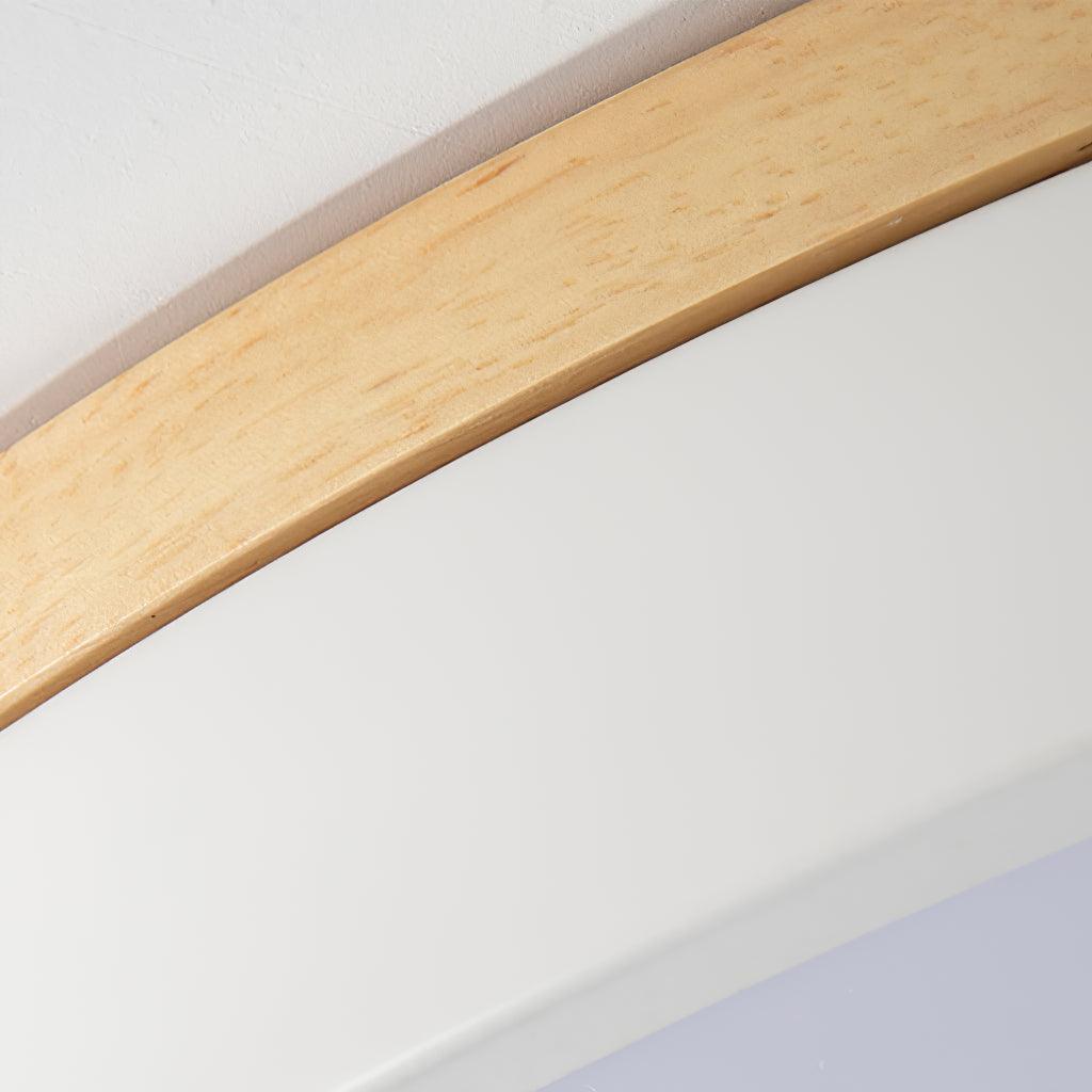 Daelis Ceiling Lamp White Round with Wooden-Neutral Decor