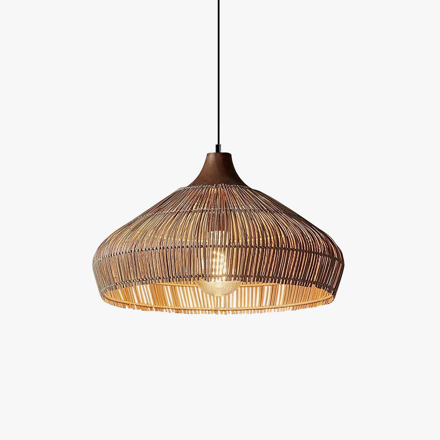 Lythean Elegance Art Rattan Wood Pendant Light-Neutral Decor