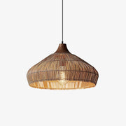 Lythean Elegance Art Rattan Wood Pendant Light-Neutral Decor