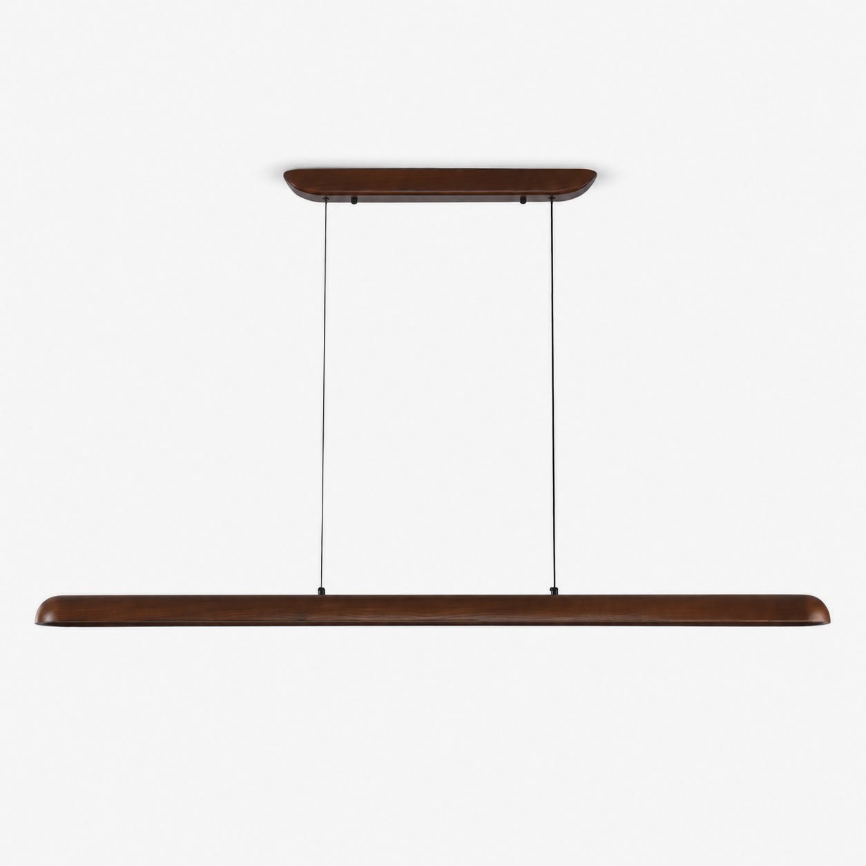 Wide Wood Linear Pendant Light-Neutral Decor