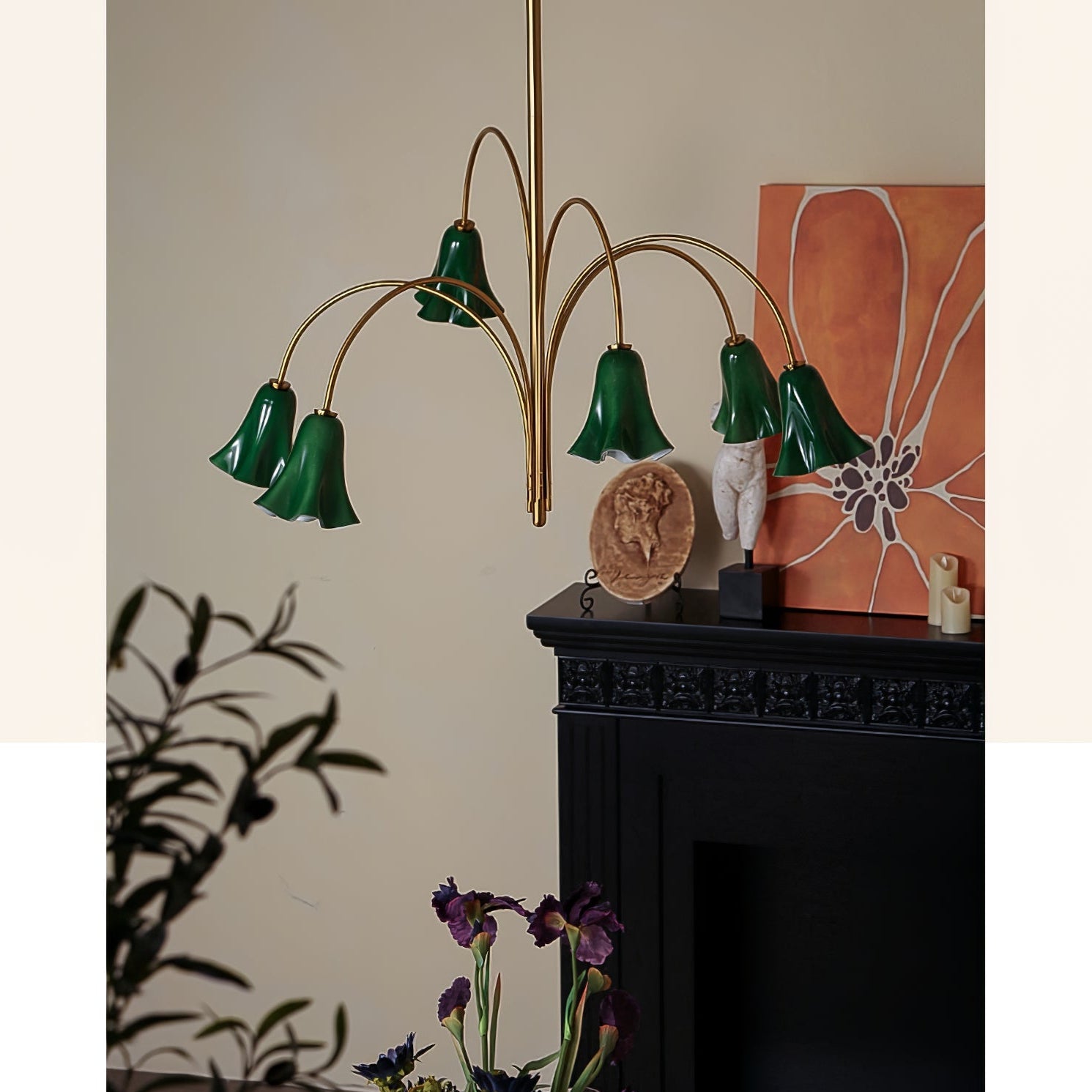 EmeraldBell Glass Pendant Chandelier-Neutral Decor