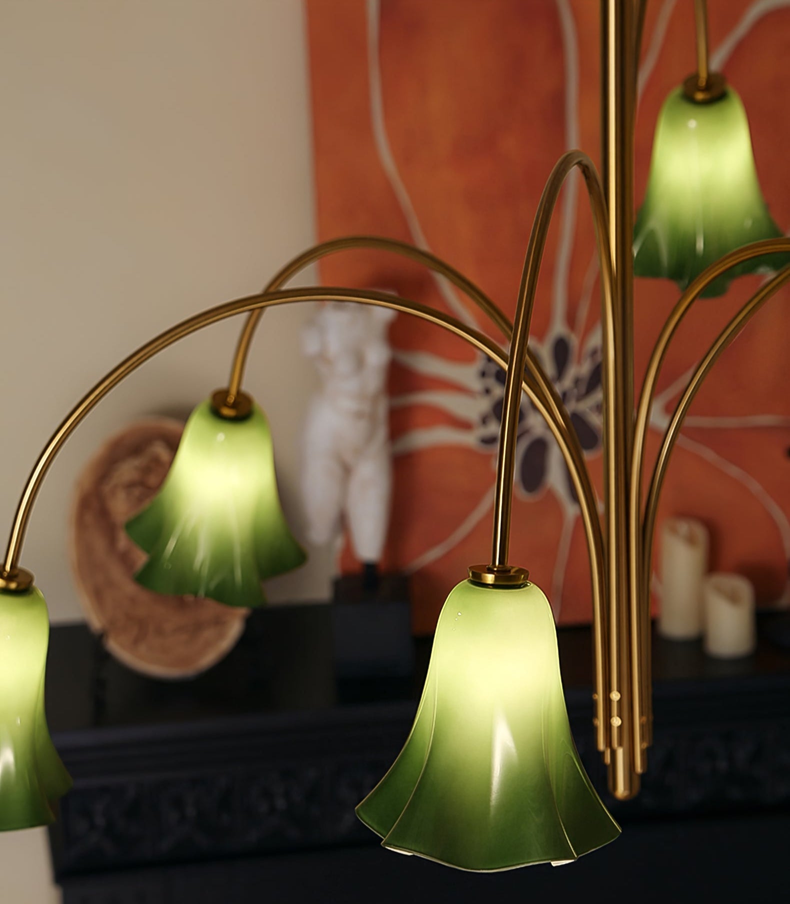 EmeraldBell Glass Pendant Chandelier-Neutral Decor