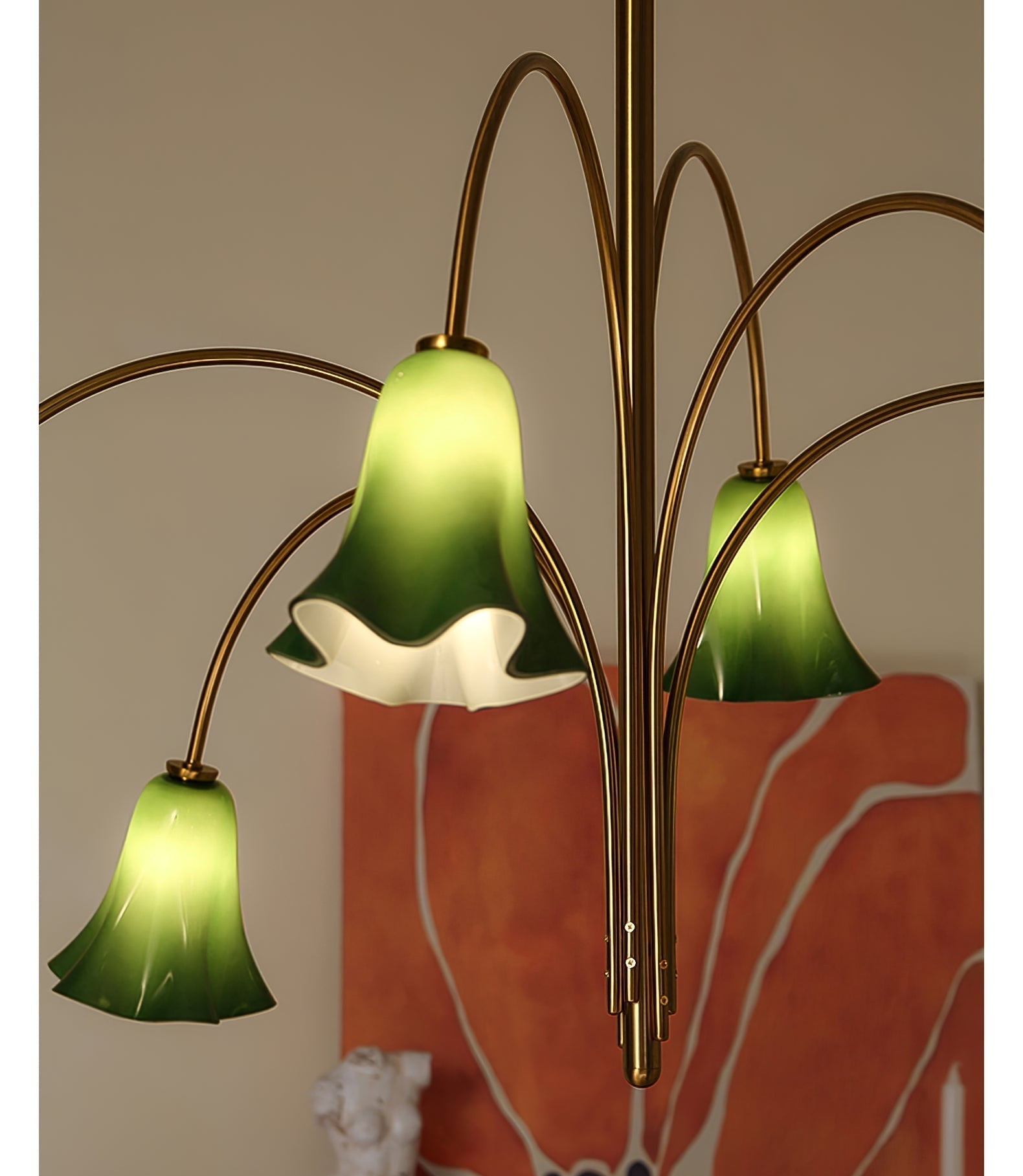 EmeraldBell Glass Pendant Chandelier-Neutral Decor