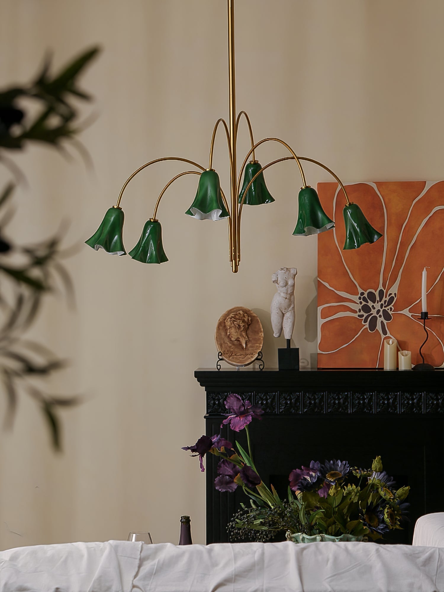 EmeraldBell Glass Pendant Chandelier-Neutral Decor