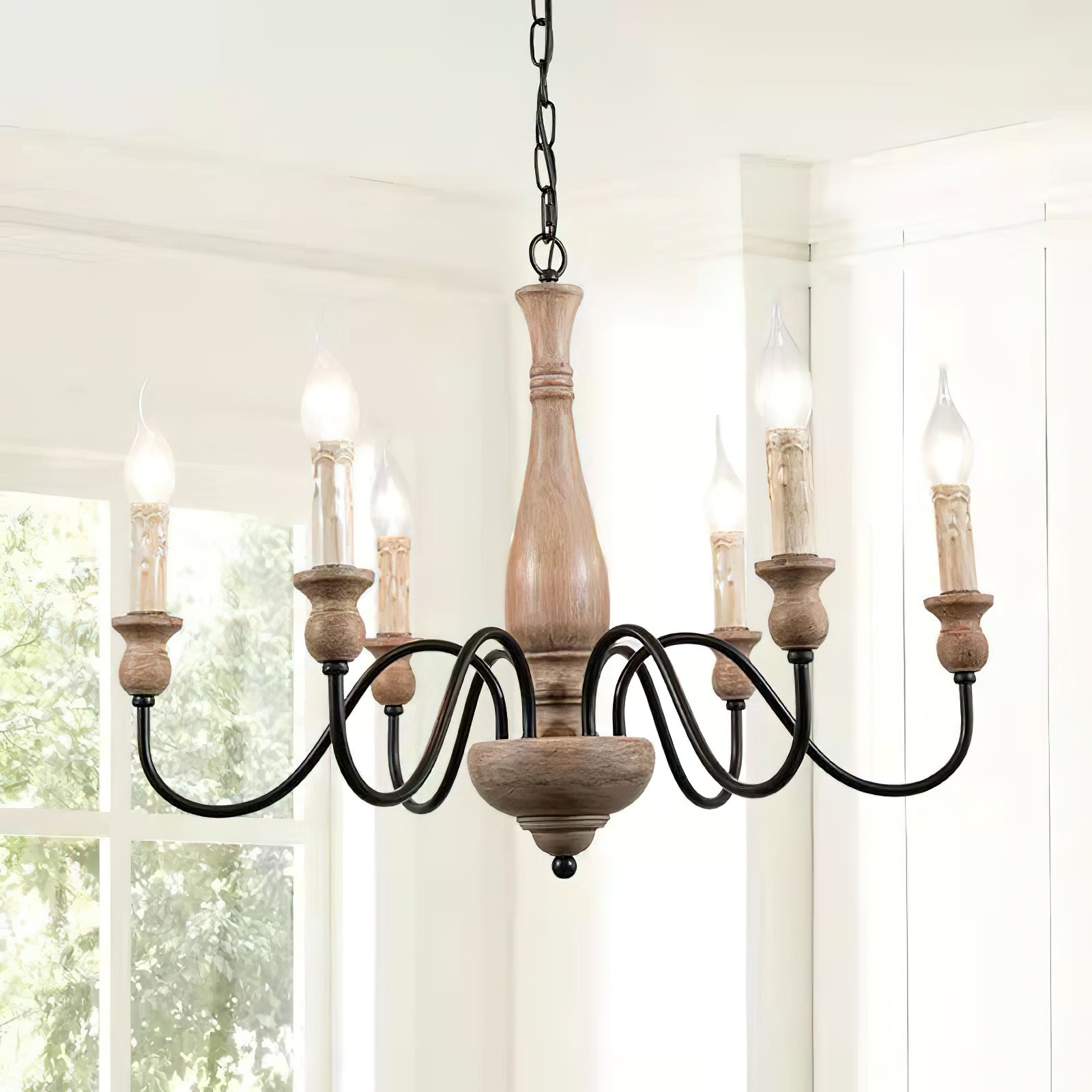 Aurora Chandelier Farmhouse Rustic-Neutral Decor