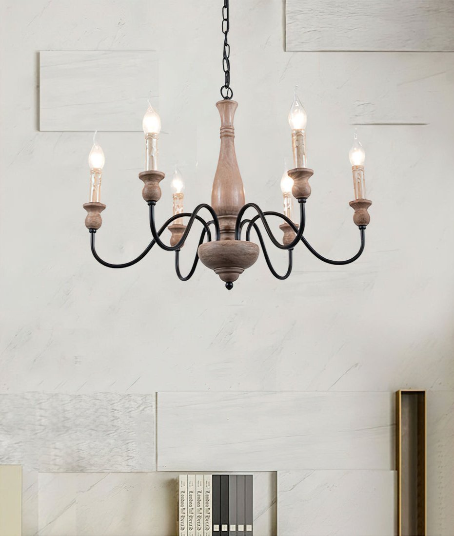 Aurora Chandelier Farmhouse Rustic-Neutral Decor