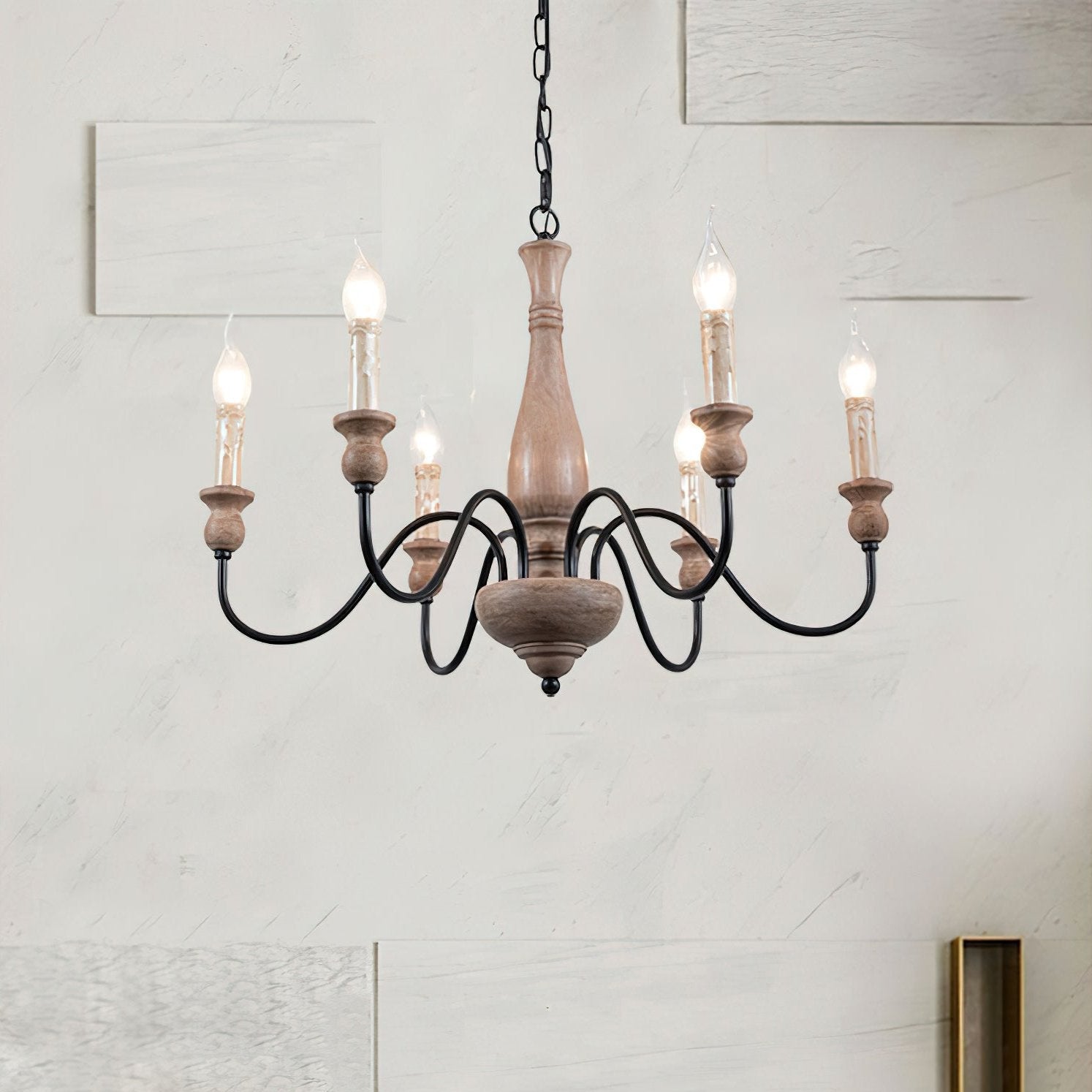 Aurora Chandelier Farmhouse Rustic-Neutral Decor