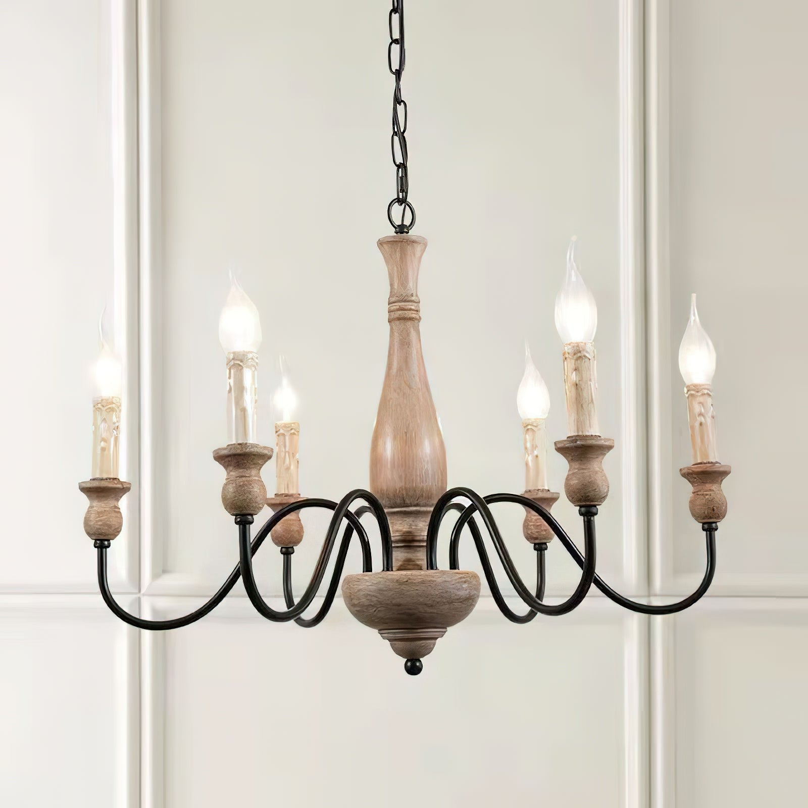 Aurora Chandelier Farmhouse Rustic-Neutral Decor