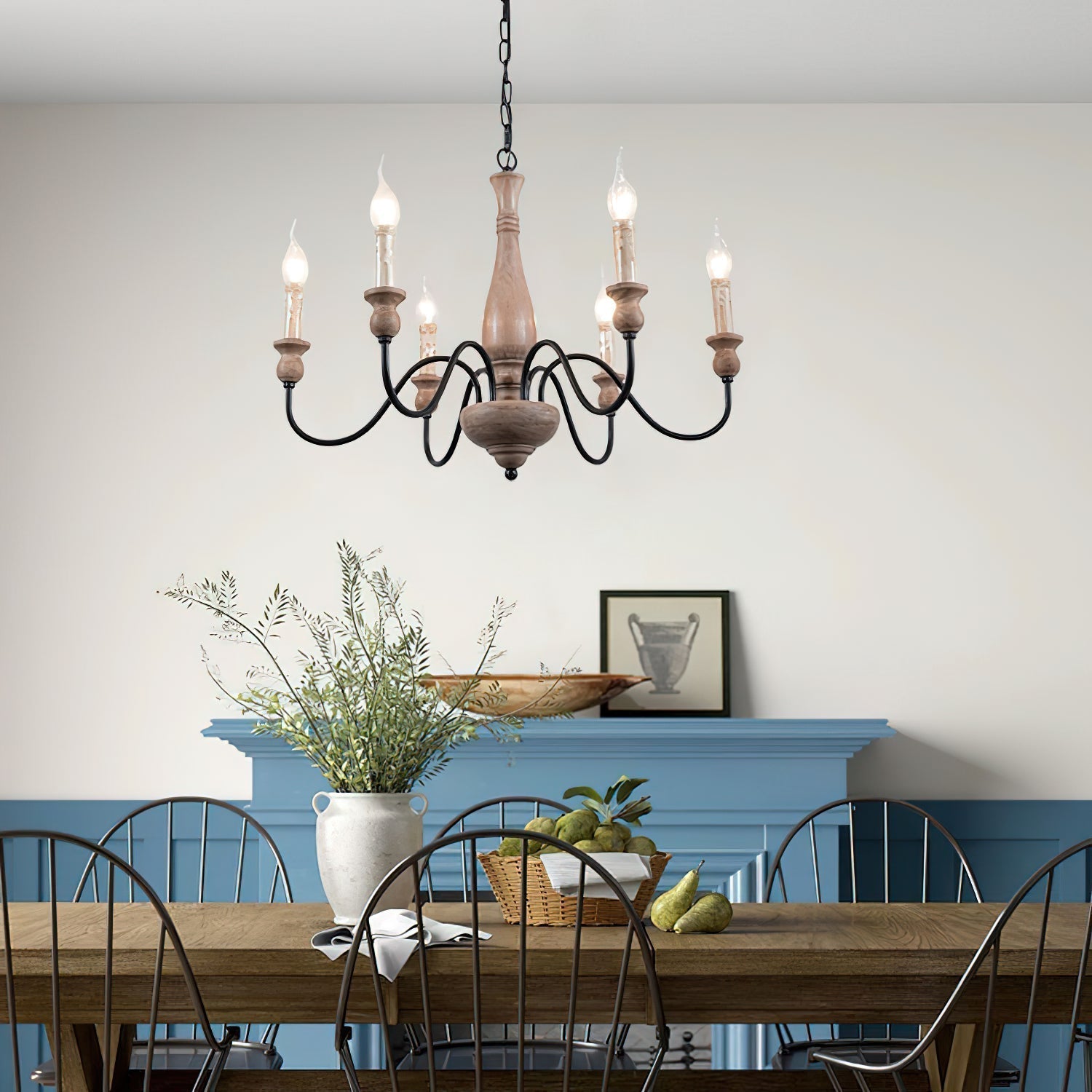Aurora Chandelier Farmhouse Rustic-Neutral Decor