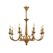 Winchester Brass Chandelier with a classic candle-effect design.