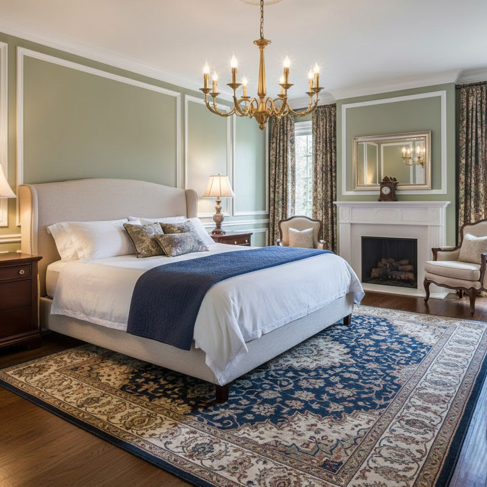 The large 10-head Winchester Brass Chandelier, making a grand statement.