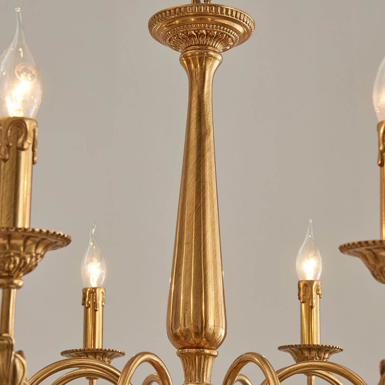 Side profile of the Winchester Brass Chandelier.