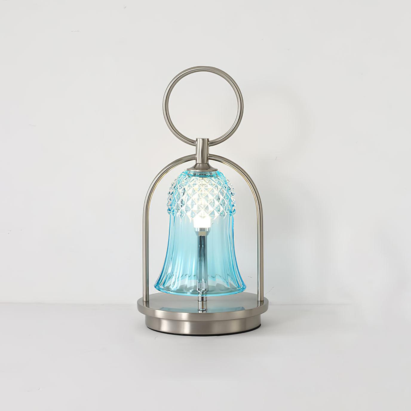 Bell Vintage Glass Table Lamp-Neutral Decor