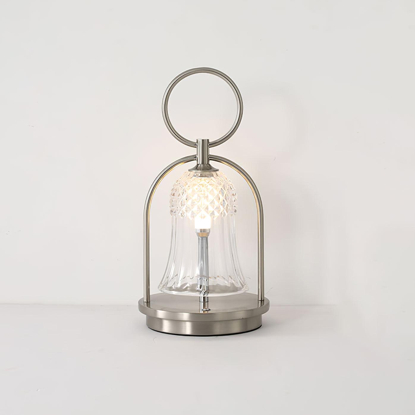 Bell Vintage Glass Table Lamp-Neutral Decor