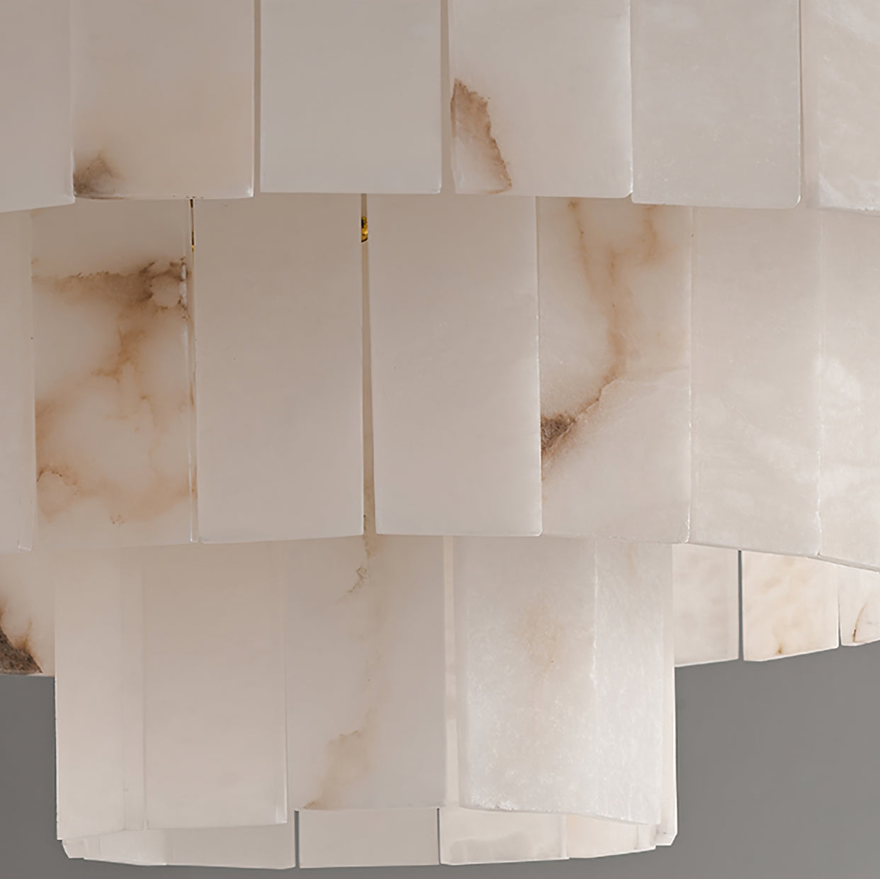 Windham Alabaster Chandelier Layered Halo