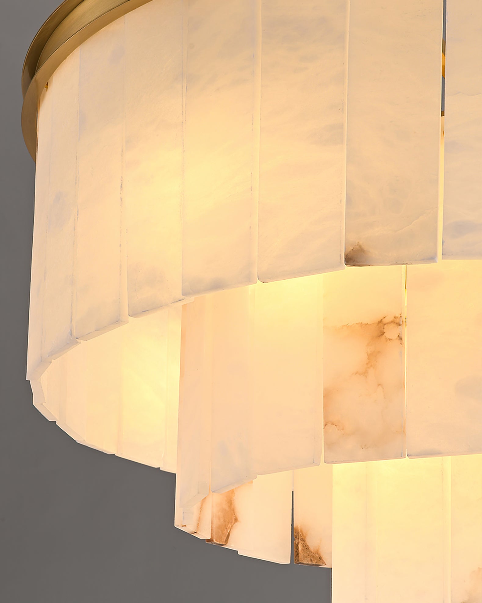 Windham Alabaster Chandelier Layered Halo